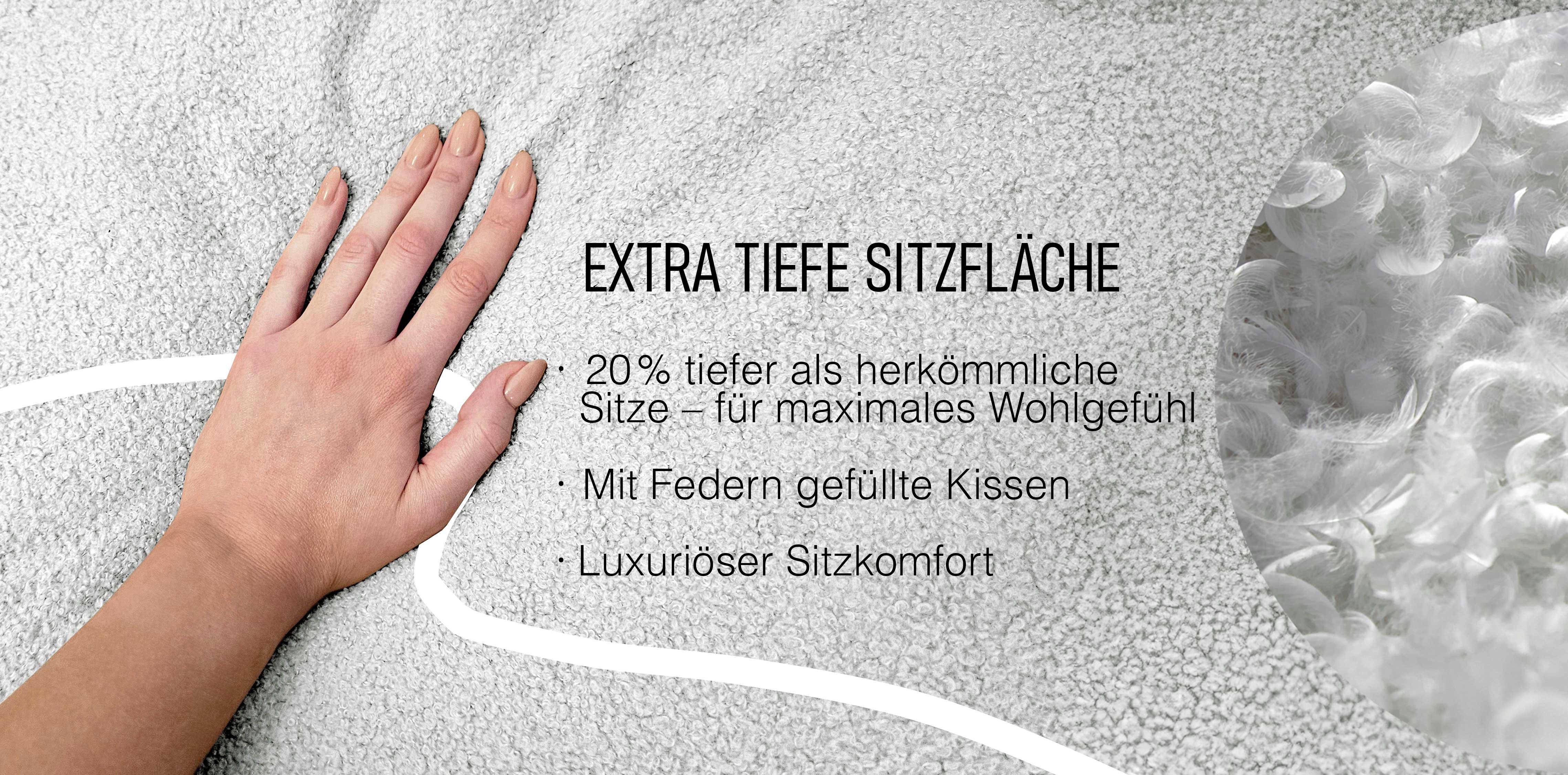 Home affaire 2-zitsbank Comfy extra zacht en behaaglijk, vulling met veren en dons