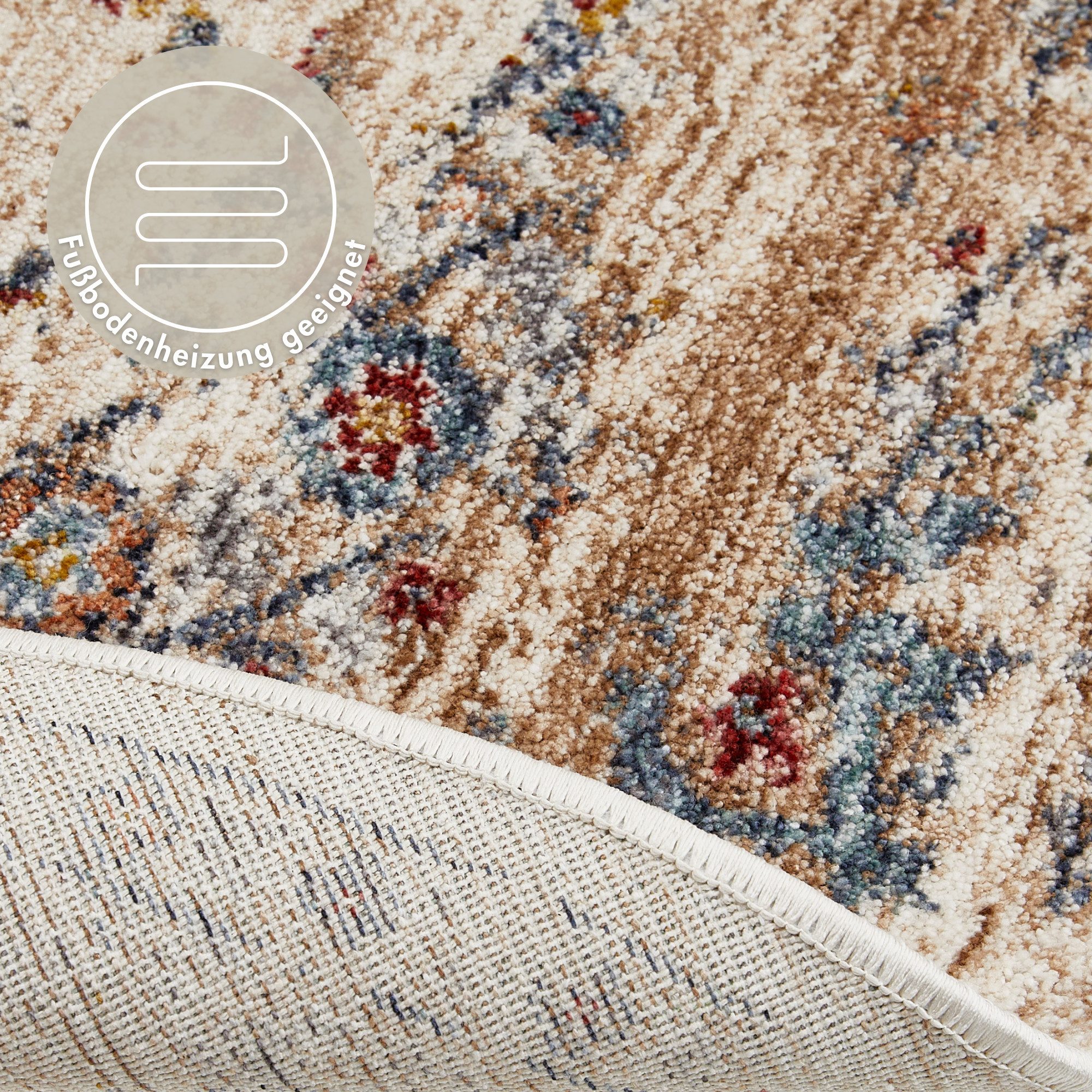LUXOR living Vloerkleed Rocco Vintage-look, bloemig ontwerp, woonkamer, slaapkamer