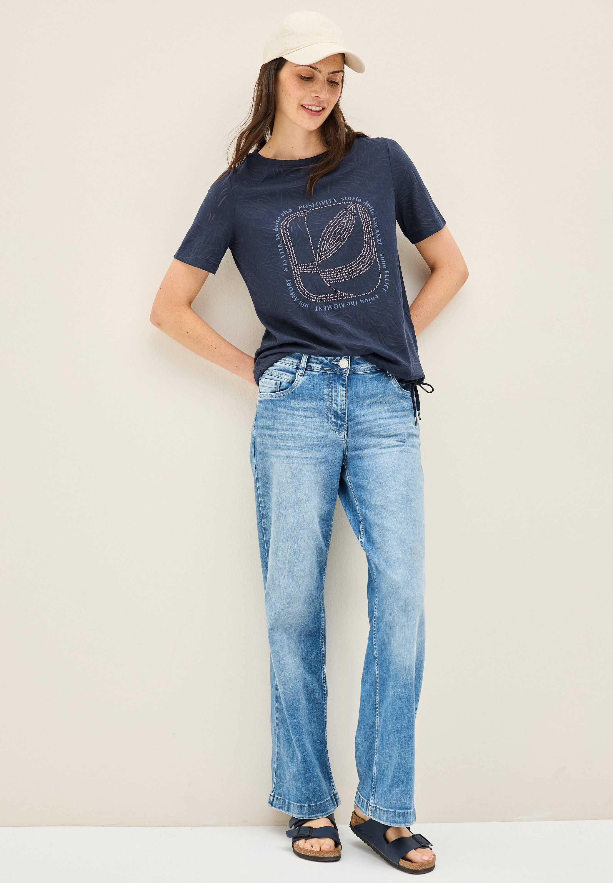 Cecil T-shirt met siersteentjes