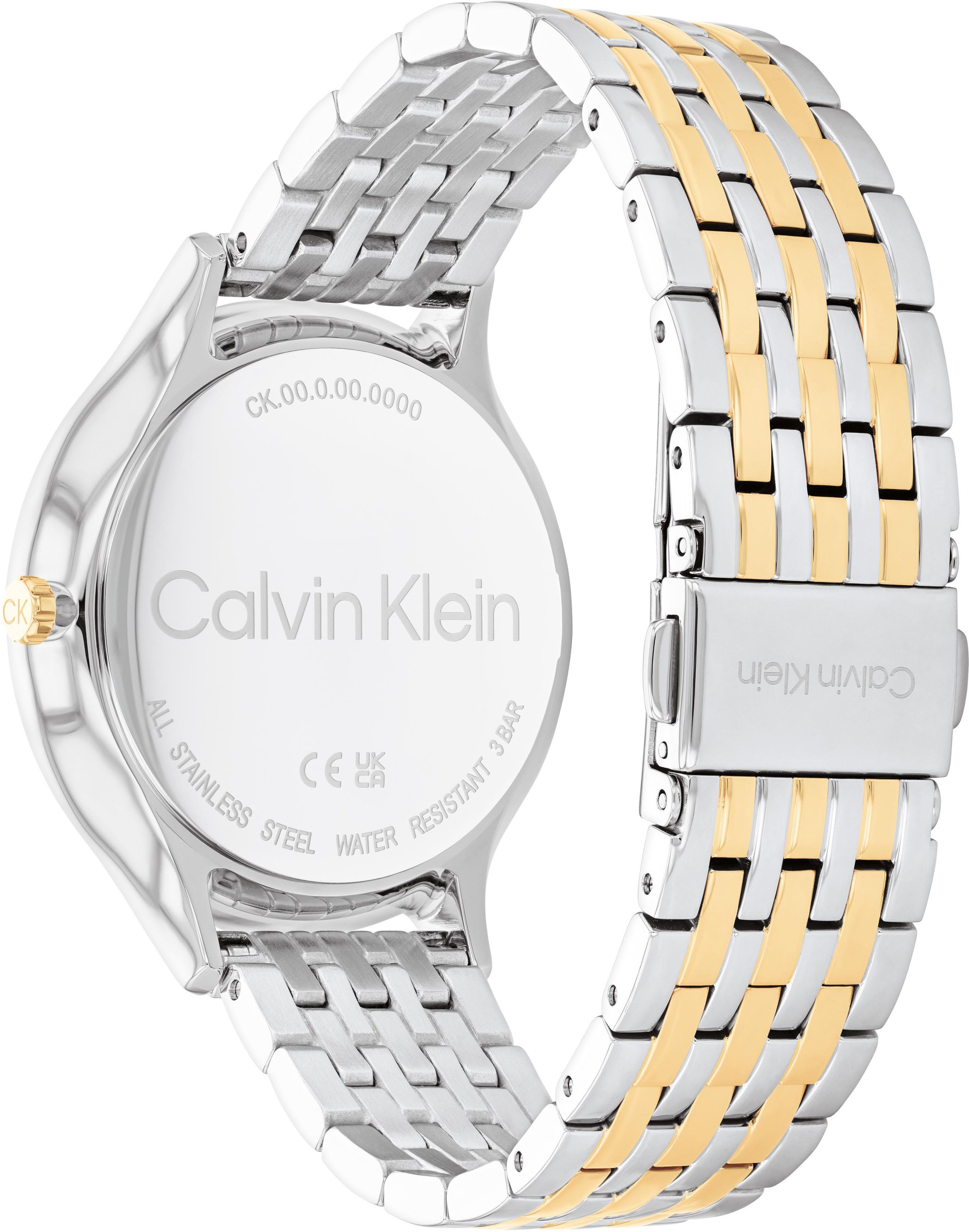 Calvin Klein Kwartshorloge CK TIMELESS Polshorloge, dameshorloge, glaskristallen, roestvrijstalen armband