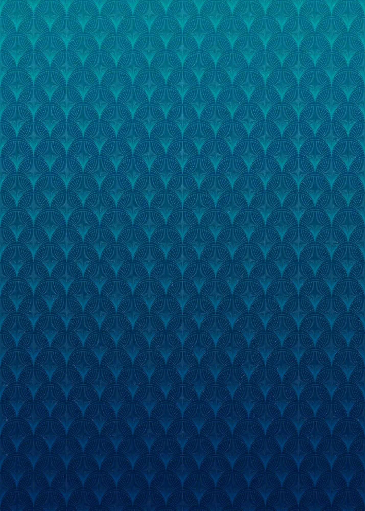Komar Vliesbehang Digitale print vlies - Silence - Afmeting 200 x 280 cm zelfklevend behang blauw