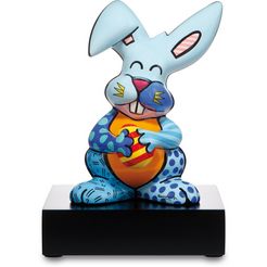 goebel verzamelfiguur figuur romero britto - "blue rabbit" (1 stuk) blauw