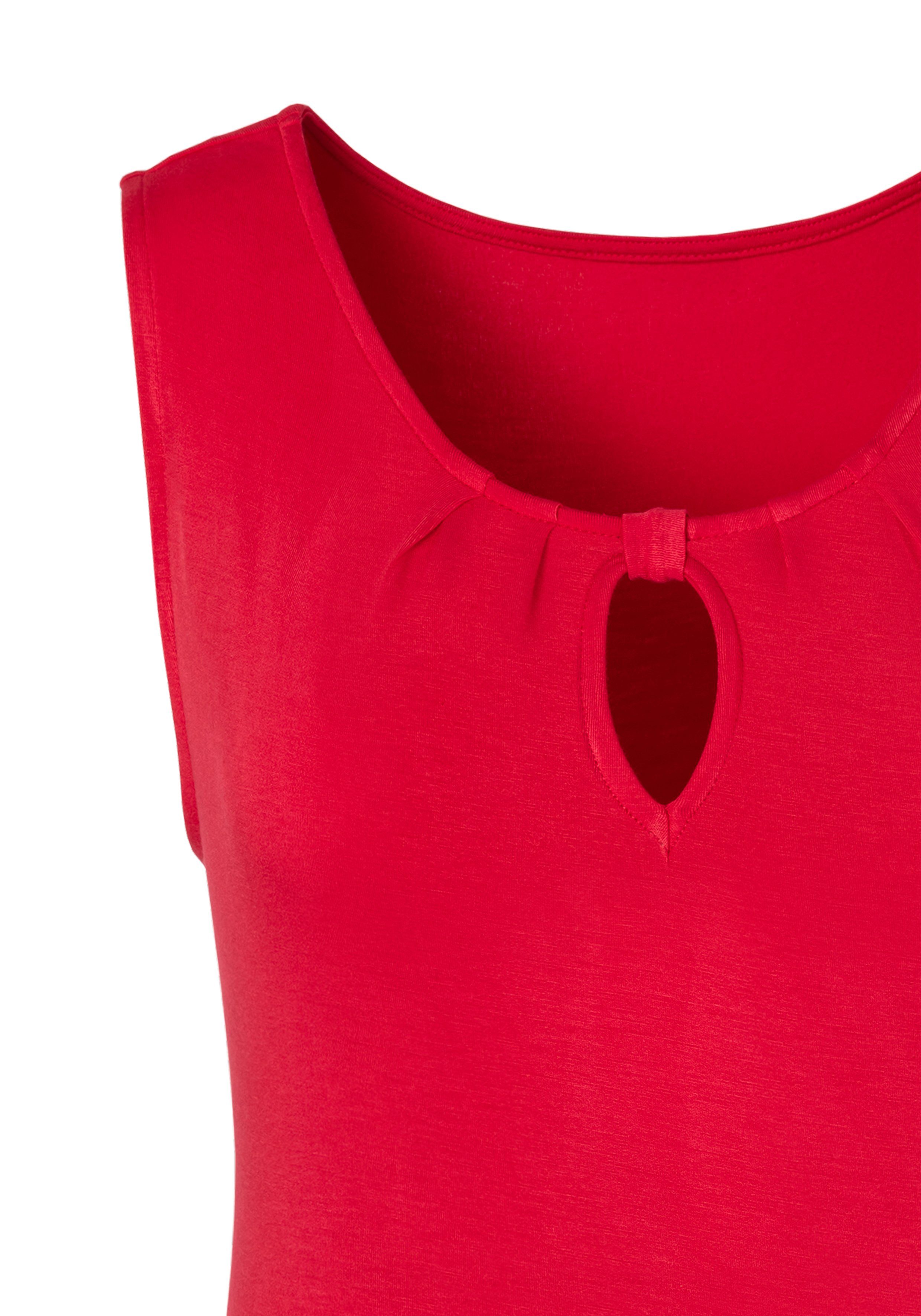 Lascana Shirttop Met kleine cut-out bij de hals (Set van 2)