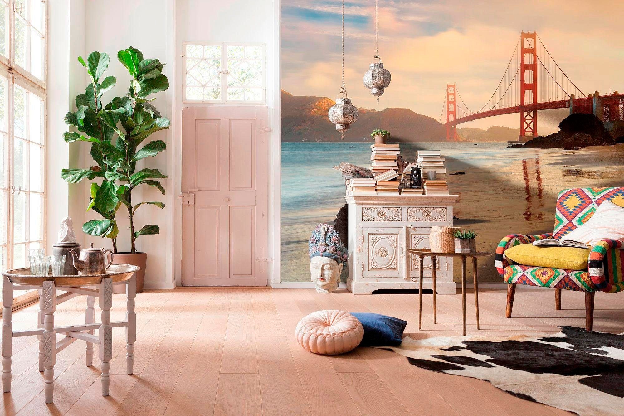 Komar Vliesbehang Digitale print vlies - Golden Gate - Afmeting 400 x 250 cm (1 stuk)