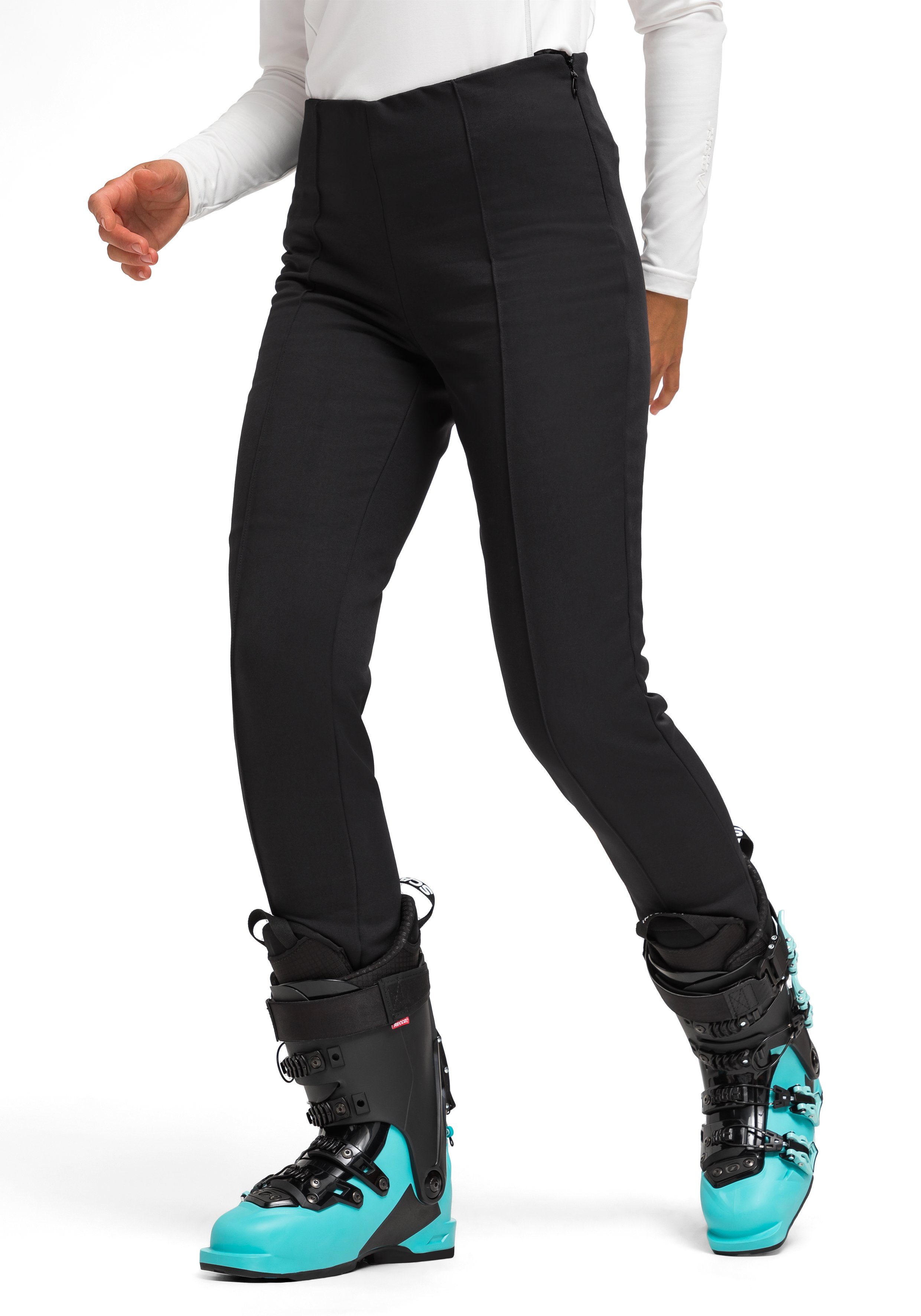 Maier Sports Skibroek Sonja Slim fit broek met voetbandjes, elastisch, elegant model