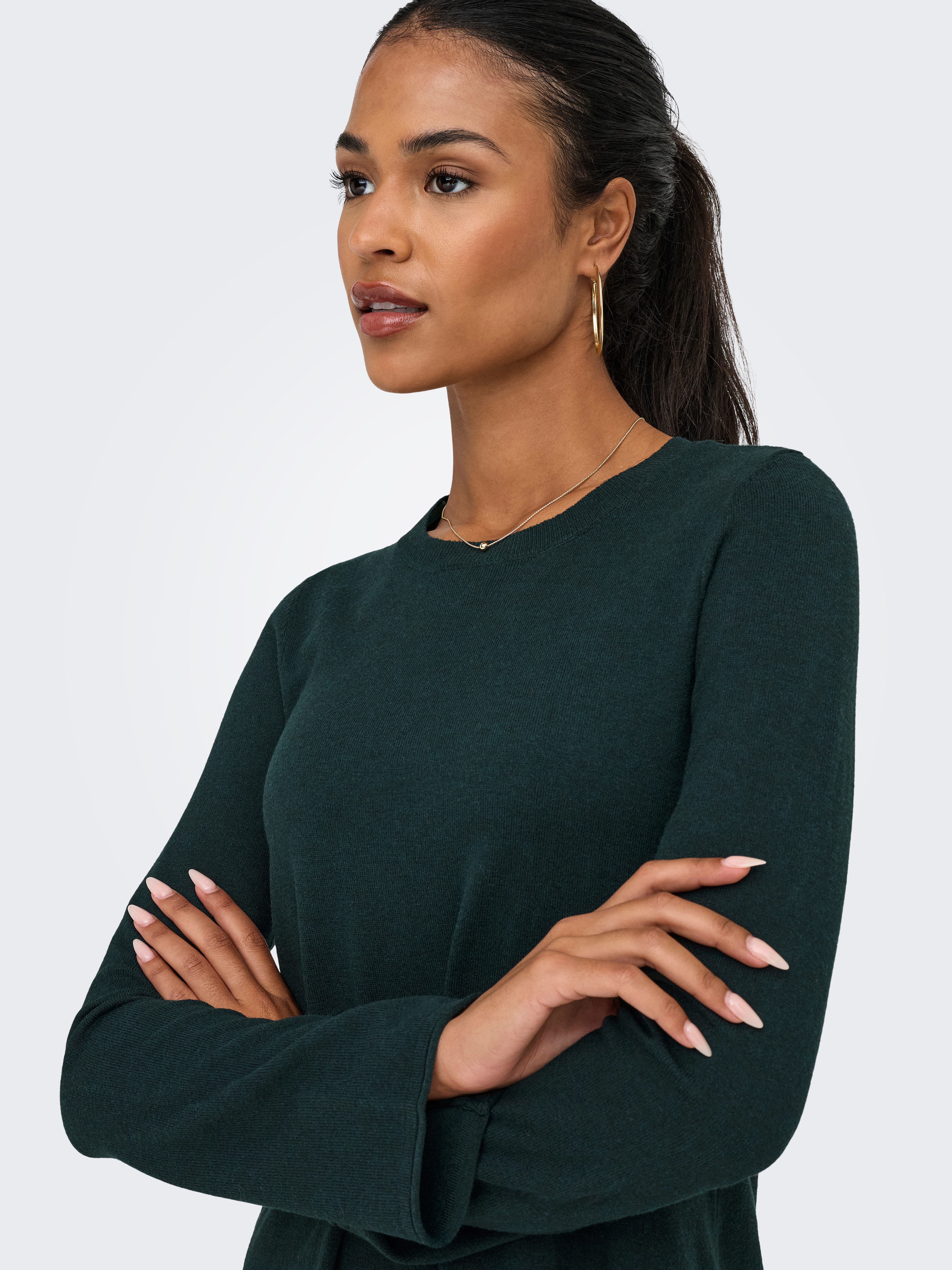 Only Midi-jurk ONLAMALIO LIFE LS ONECK DRESS KNT