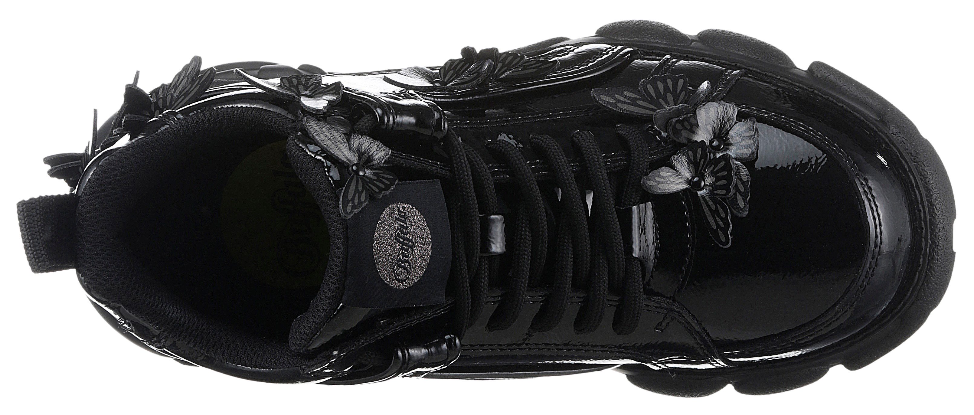 Buffalo Plateausneakers CORIN BUTTERFLIES , vrijetijdsschoen, lage schoen, veterschoen, streetwear, vegan