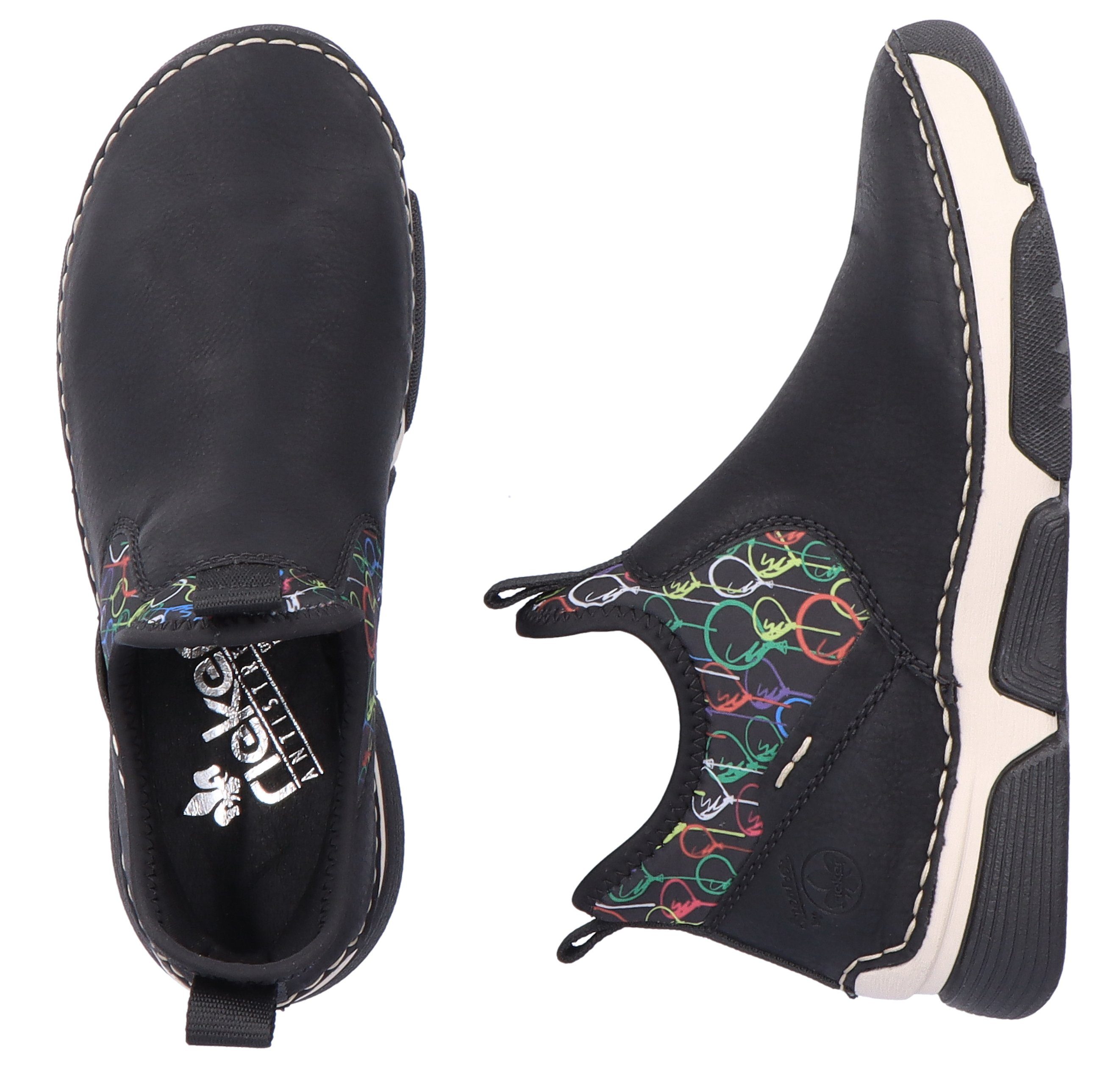 Rieker Boots zonder sluiting met kleurrijke print