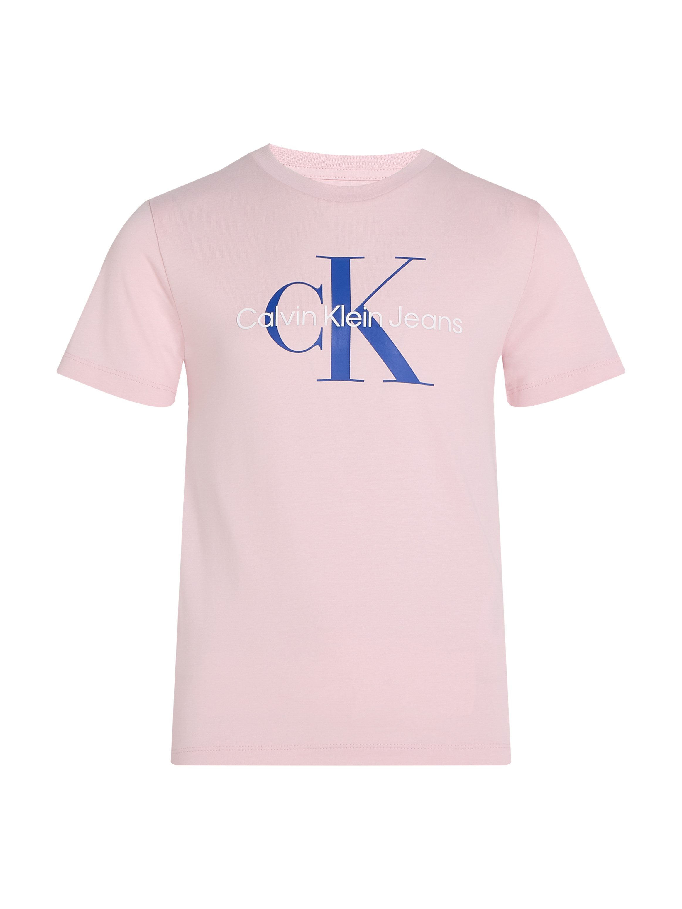 Calvin Klein Shirt met ronde hals CK MONOGRAM SS T-SHIRT voor kinderen tot 16 jaar met logo-opdruk