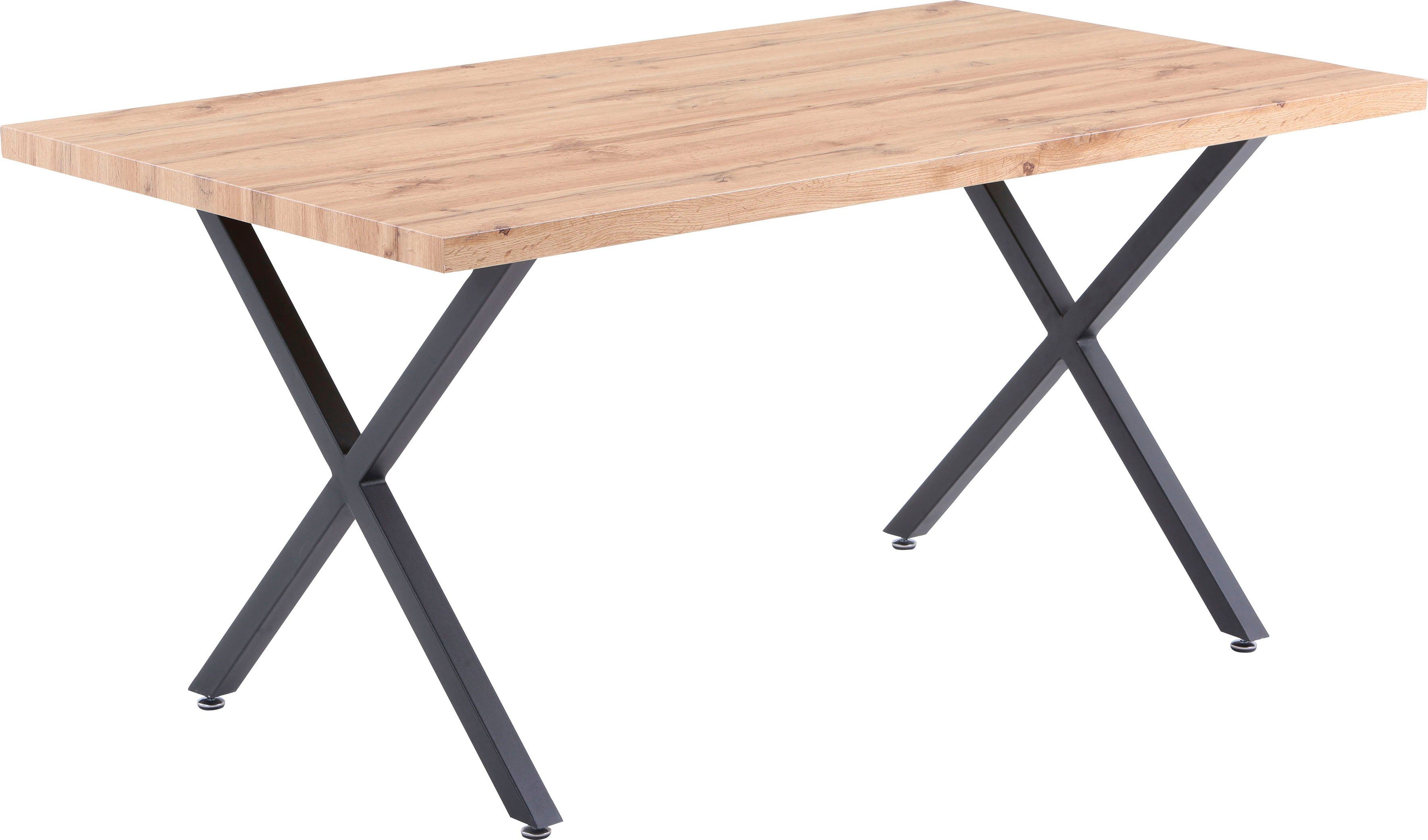 Home affaire Eettafel Aage Wildeikendecor, breedte 160 cm