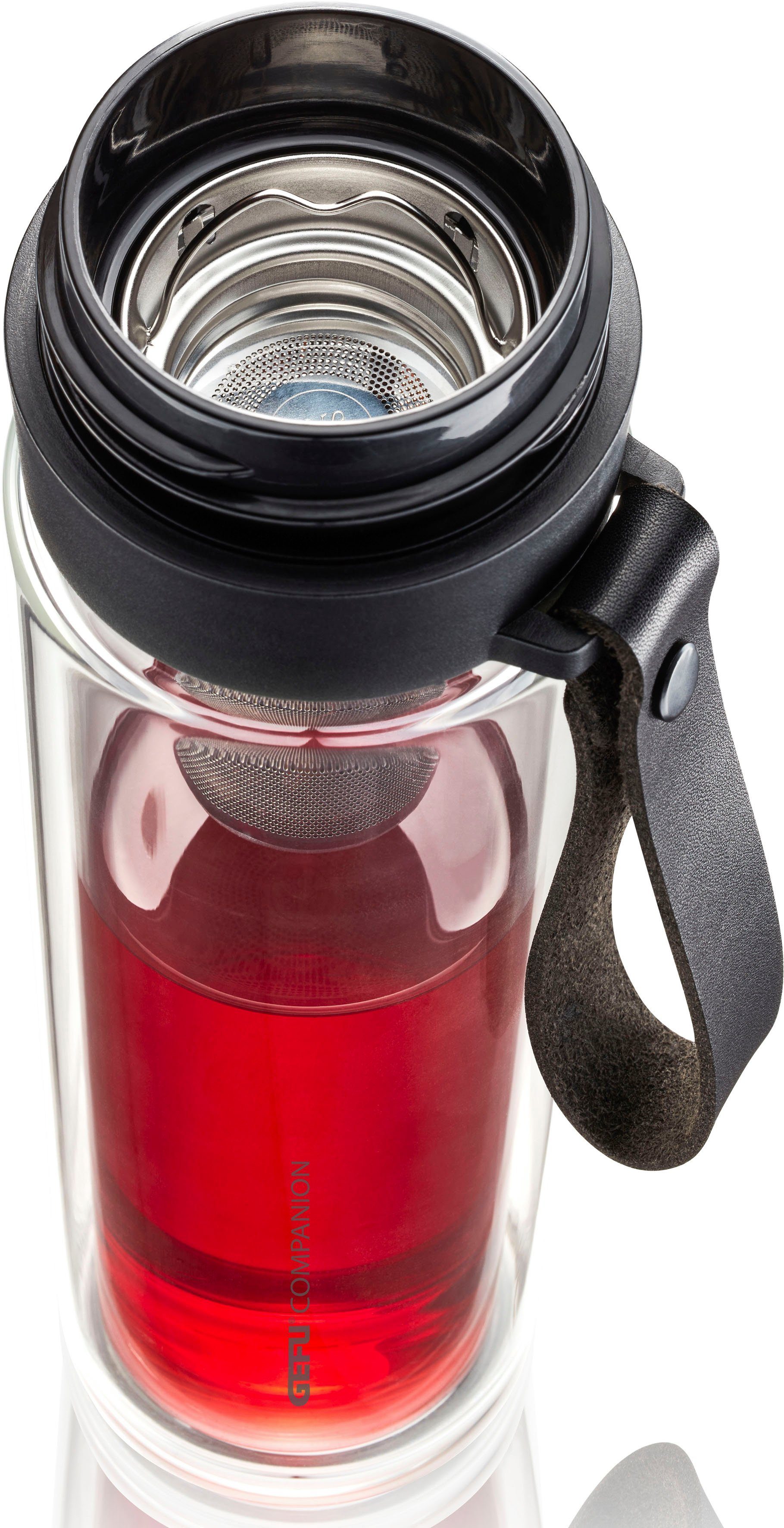 GEFU Drinkfles COMPANION Veiligheidsluiting voor 100%-uitloopbescherming en eenhands bediening