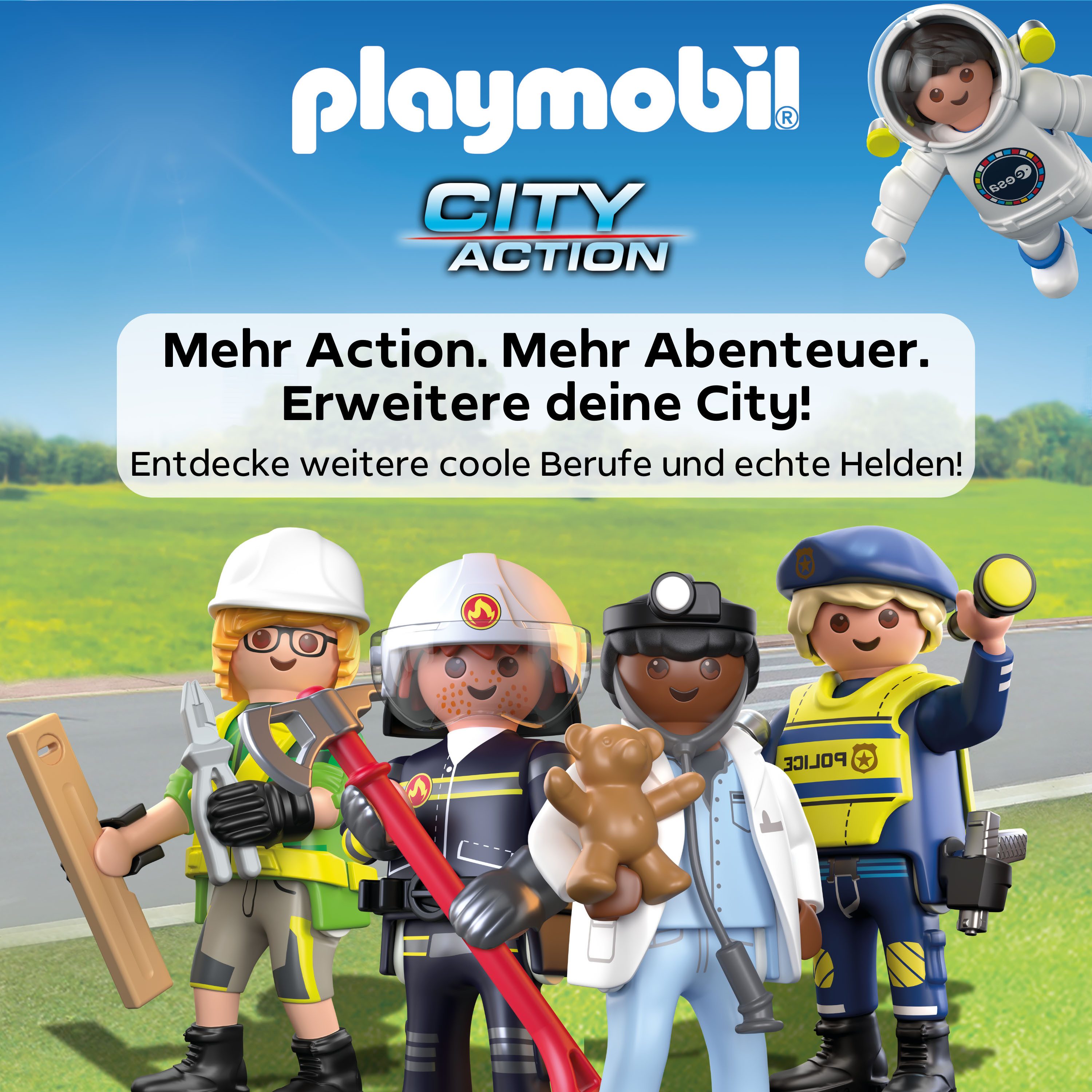 Playmobil® Constructie-speelset Polizei Streifenwagen (71729), Playmobil Action Heroes (24-delig)
