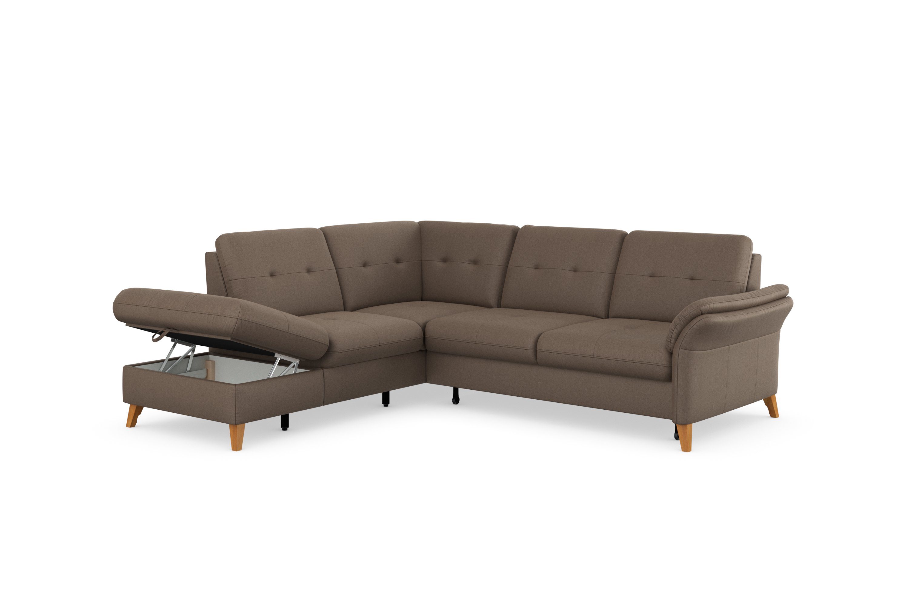sit&more Hoekbank Göteborg inclusief zitdiepteverstelling, optioneel met bedfunctie & bedlade