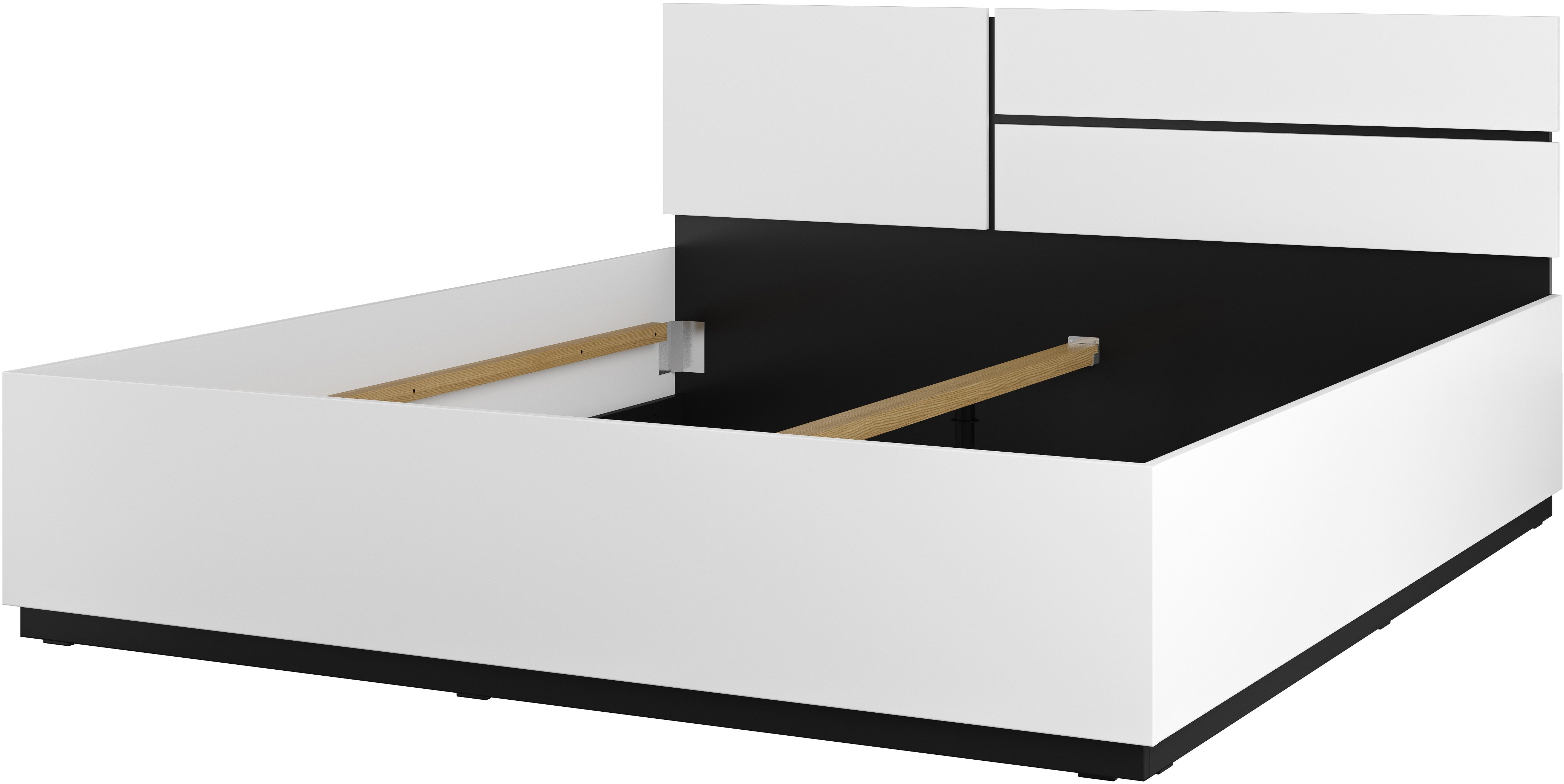 INOSIGN Bedframe Cross, moderne bedframe Tweepersoonsbed in twee maten, stabiel bedframe