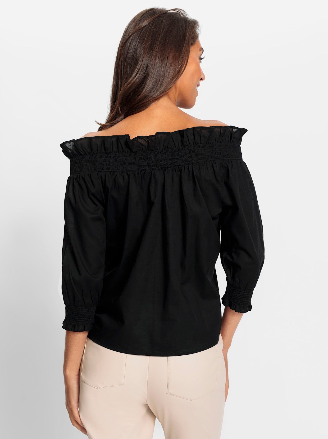heine Blouse met carmenhals