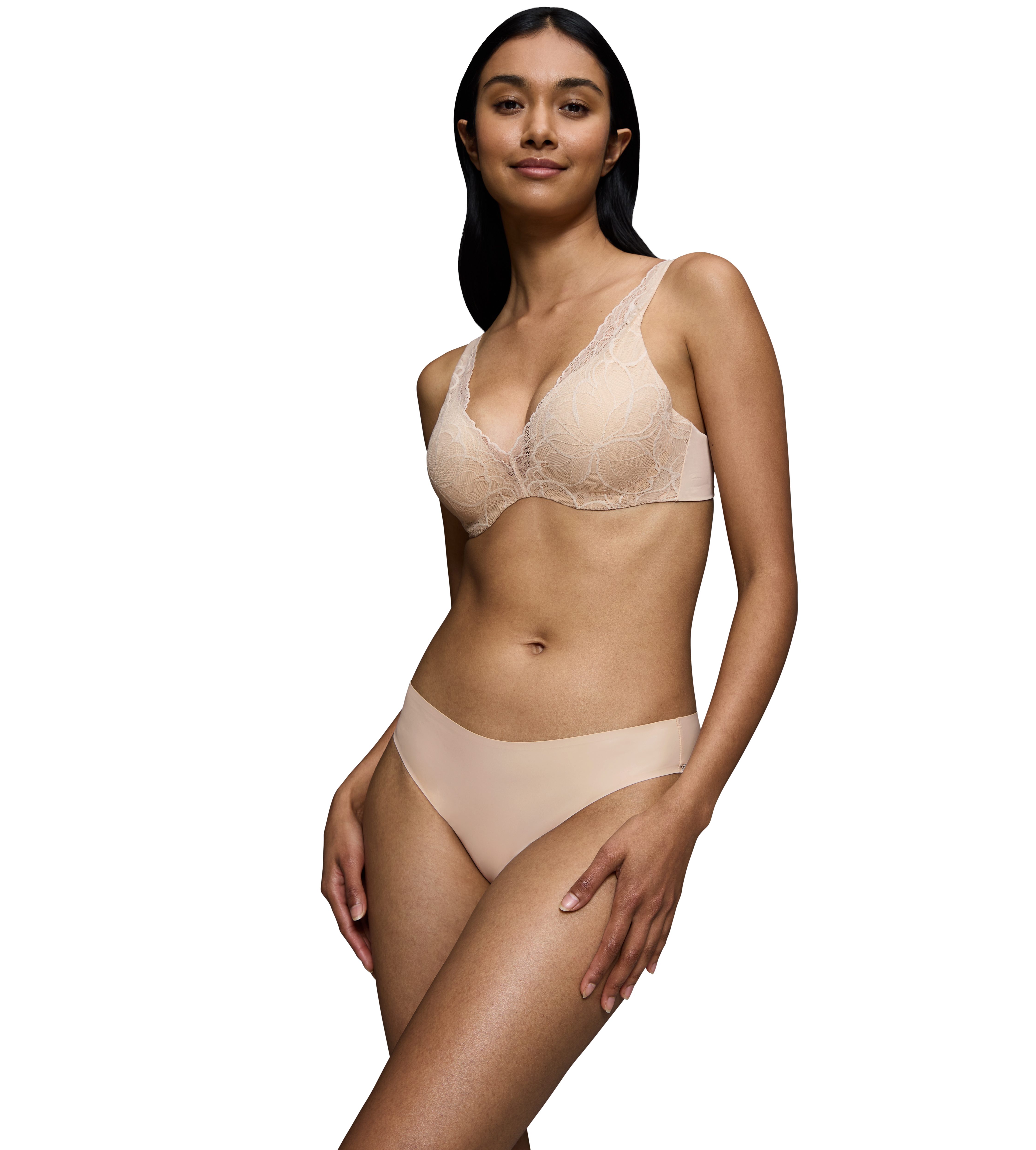 Triumph Slip Body Make-Up Illusion Lace Highleg Tai dames slips maat 44 bruin