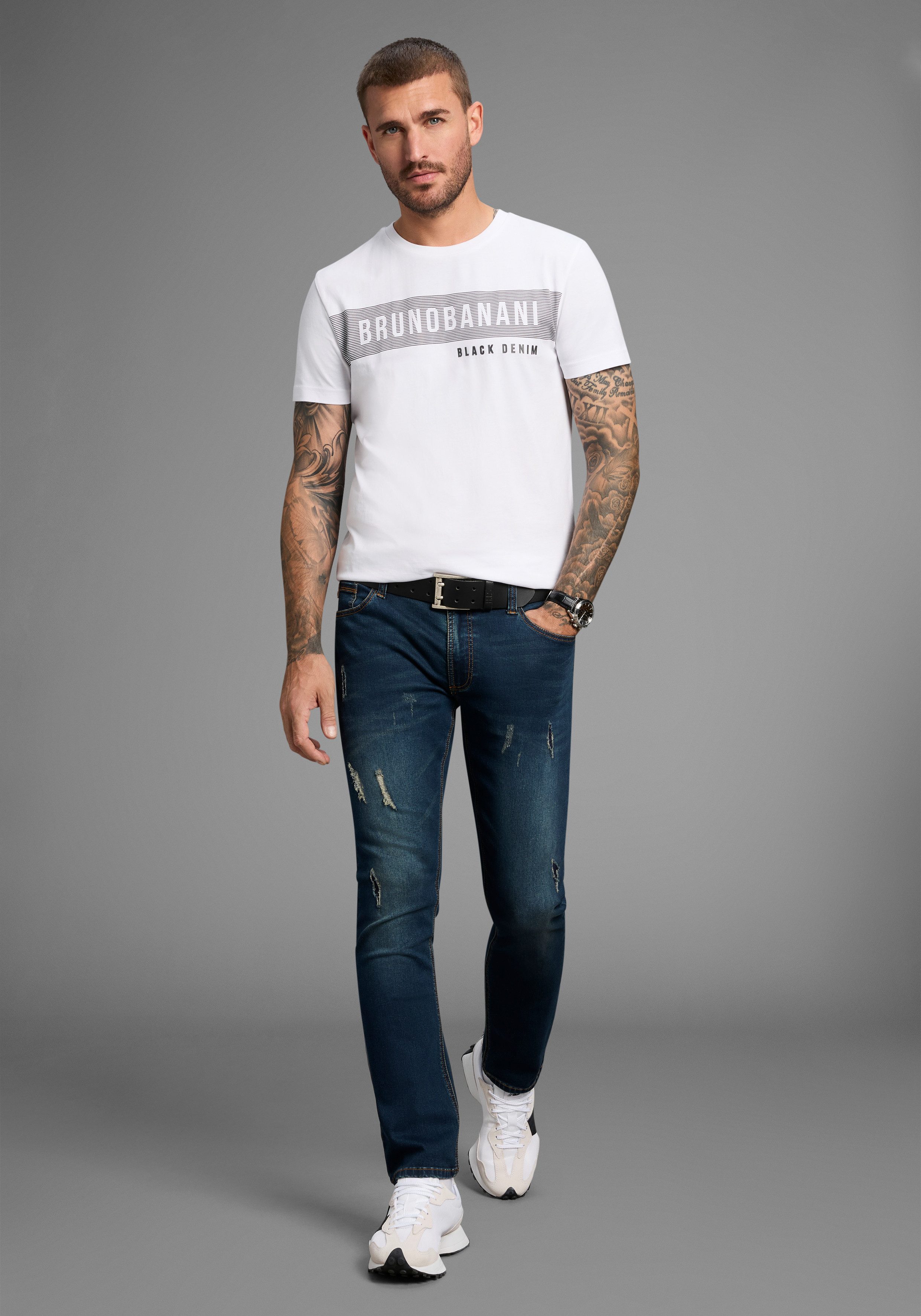 Bruno Banani Slim fit jeans Grady smalle pasvorm, lage taillehoogte, met steekzakken