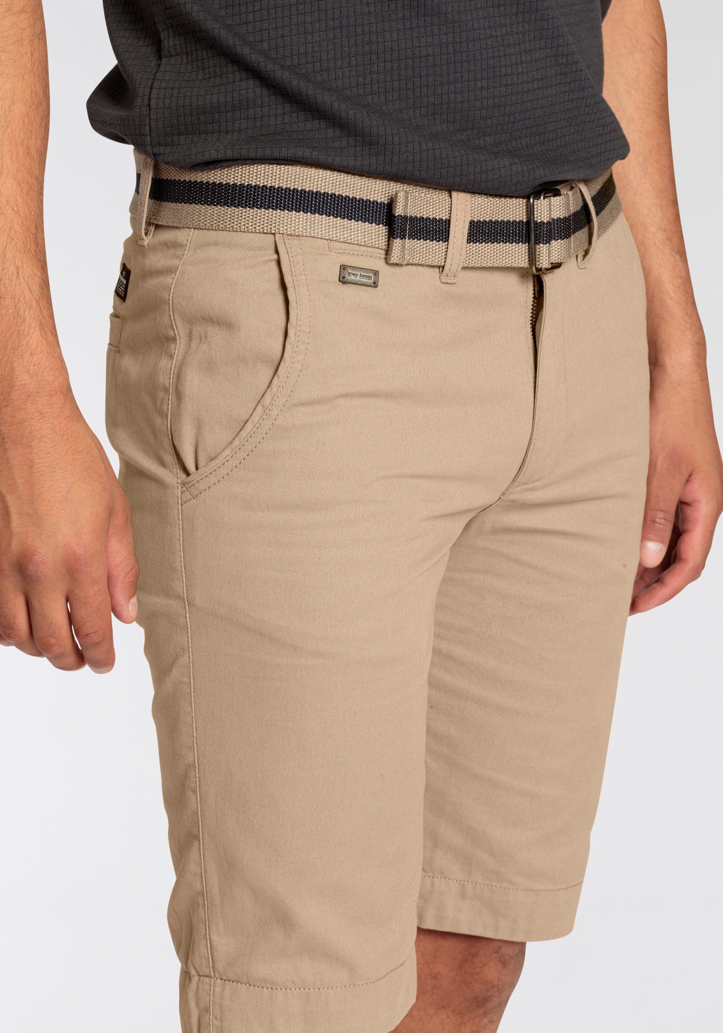 Bruno Banani Chino-short inclusief ceintuur