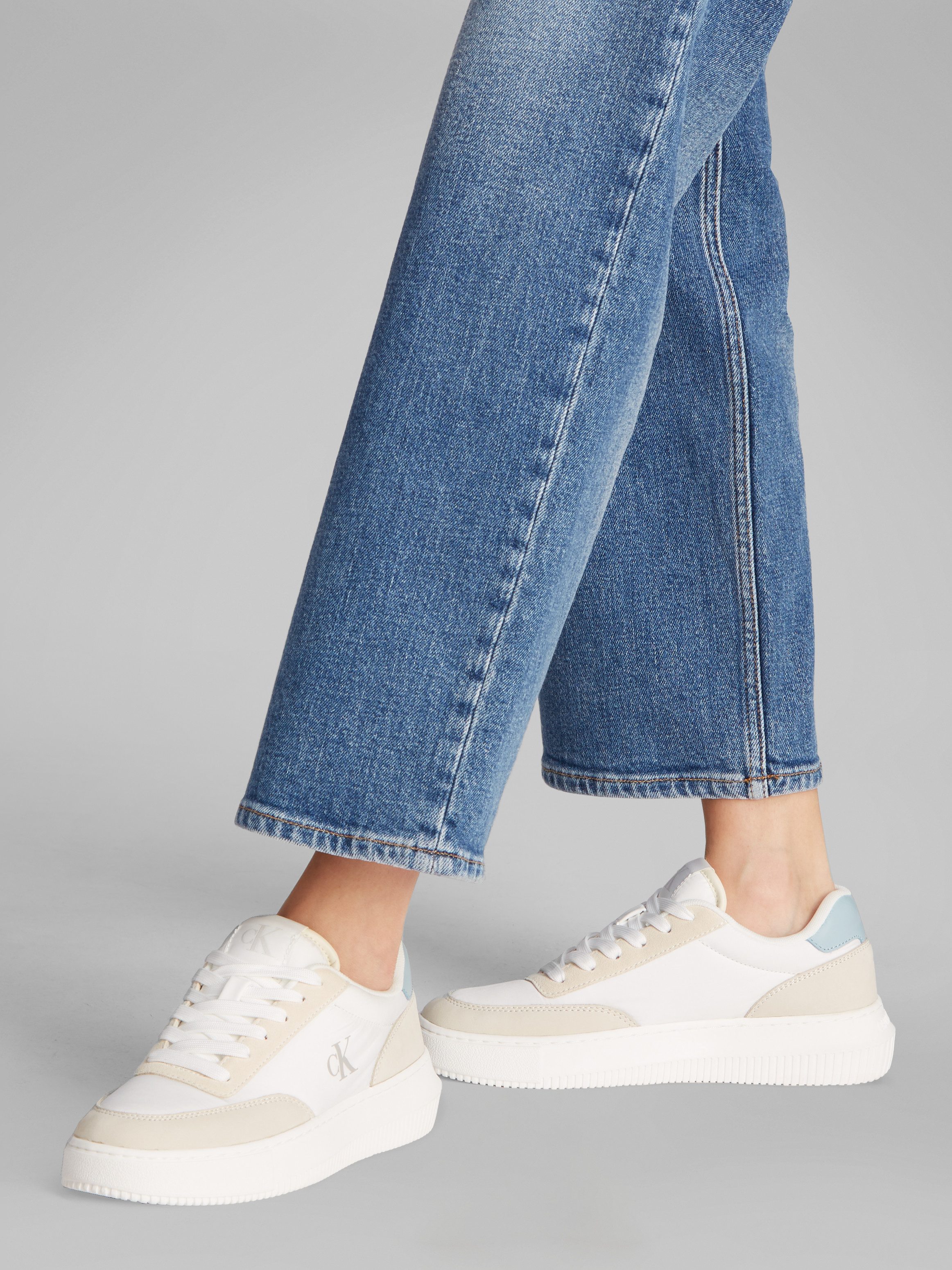 Calvin Klein Sneakers CHUNKY CUPSOLE LOW MIX IN , vrijetijdsschoen, lage schoen, veterschoen met ck-logo
