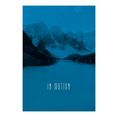 komar poster word lake in motion blue hoogte: 70 cm multicolor