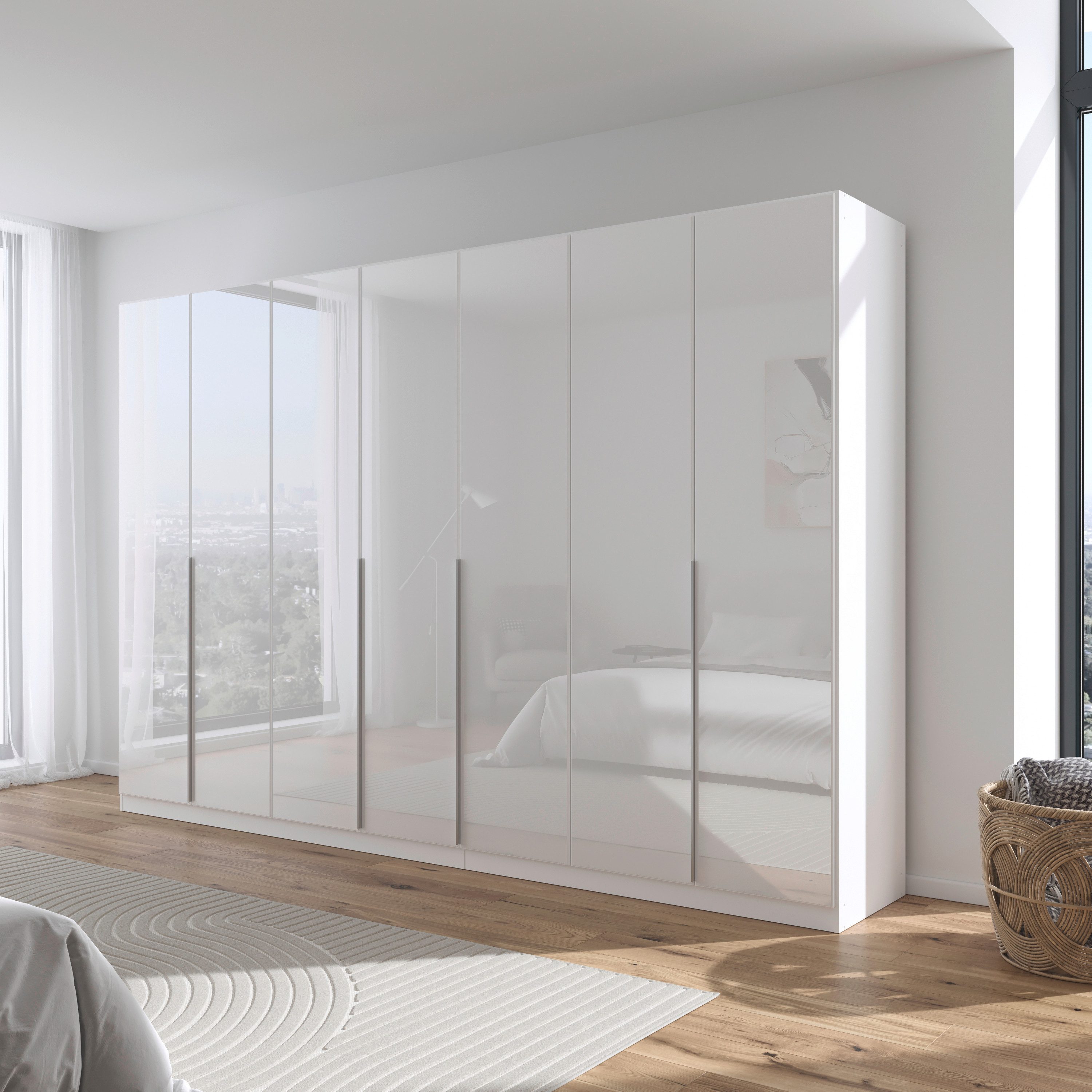 rauch Draaideurkast Kledingkasten kast garderobe AGORDO met glazen front doordachte binnenuitrusting, in 6 breedtes en 2 hoogtes made in germany