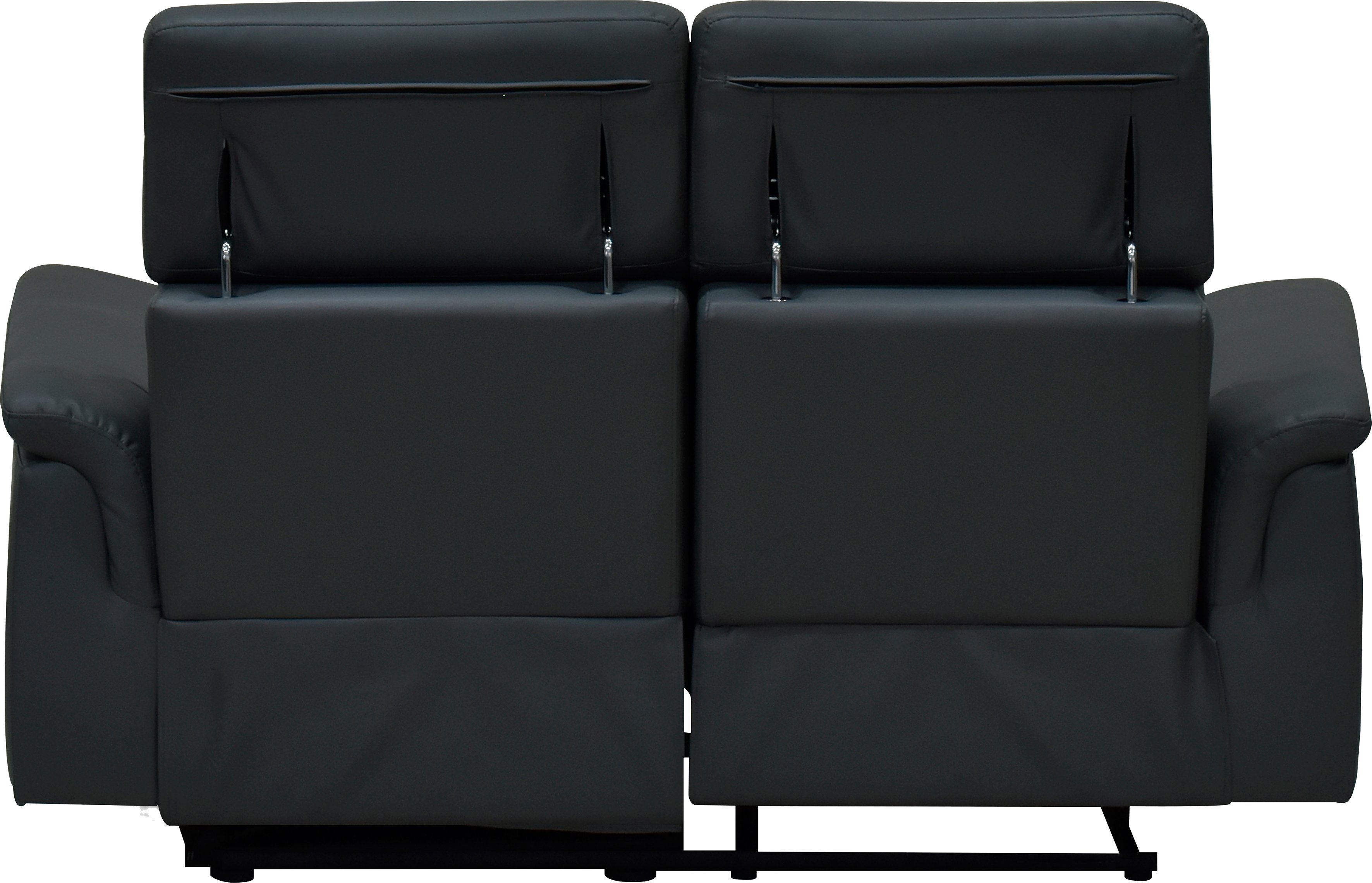 Places of Style 2-zitsbank Pareli 172 cm, handmatige en elektrische relaxfunctie USB, hoofdsteunverstelling, LED, in echt leer, kunstleer, web