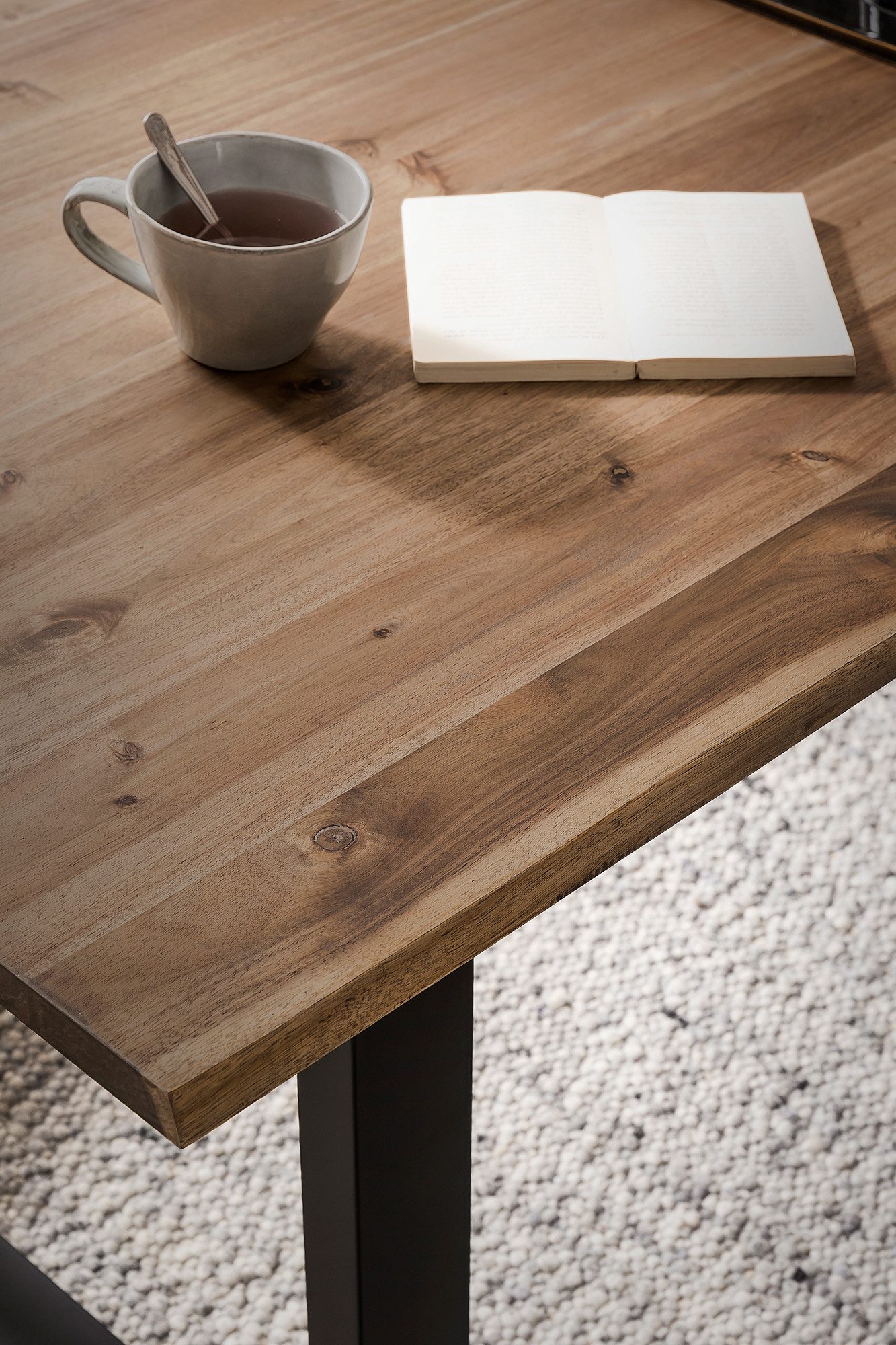 SalesFever Eethoek Tafelblad behandeld met OSMO hardwasolie in zijdeglans afwerking (set, 5-delig)