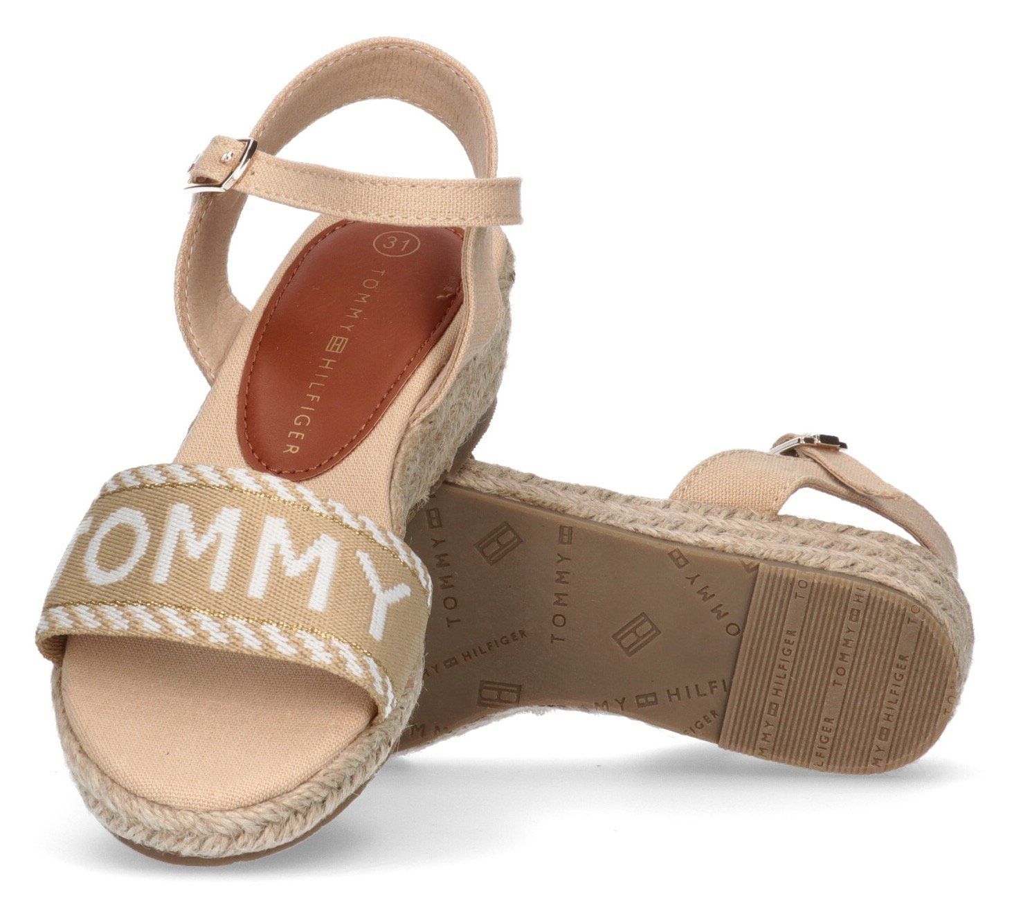 Tommy Hilfiger Sandalen ROPE WEDGE SANDAL , zomerschoen, sandaal, sleehak, met klein sleehak