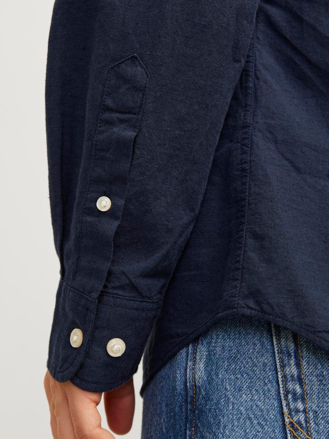 Jack & Jones Overhemd met lange mouwen JJELINEN BLEND SHIRT LS SN