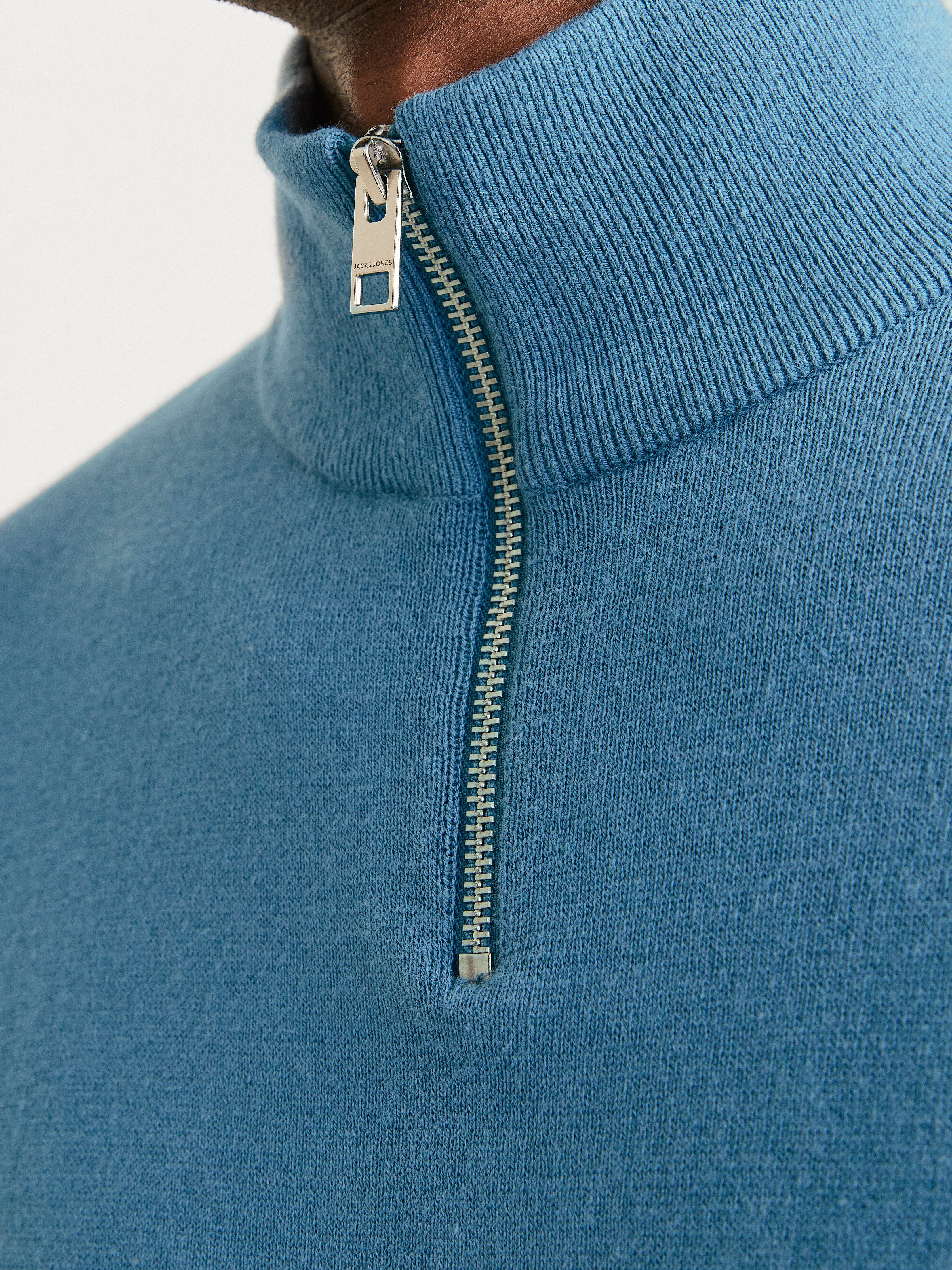 Jack & Jones Schipperstrui JJEEMIL KNIT HALF ZIP NOOS