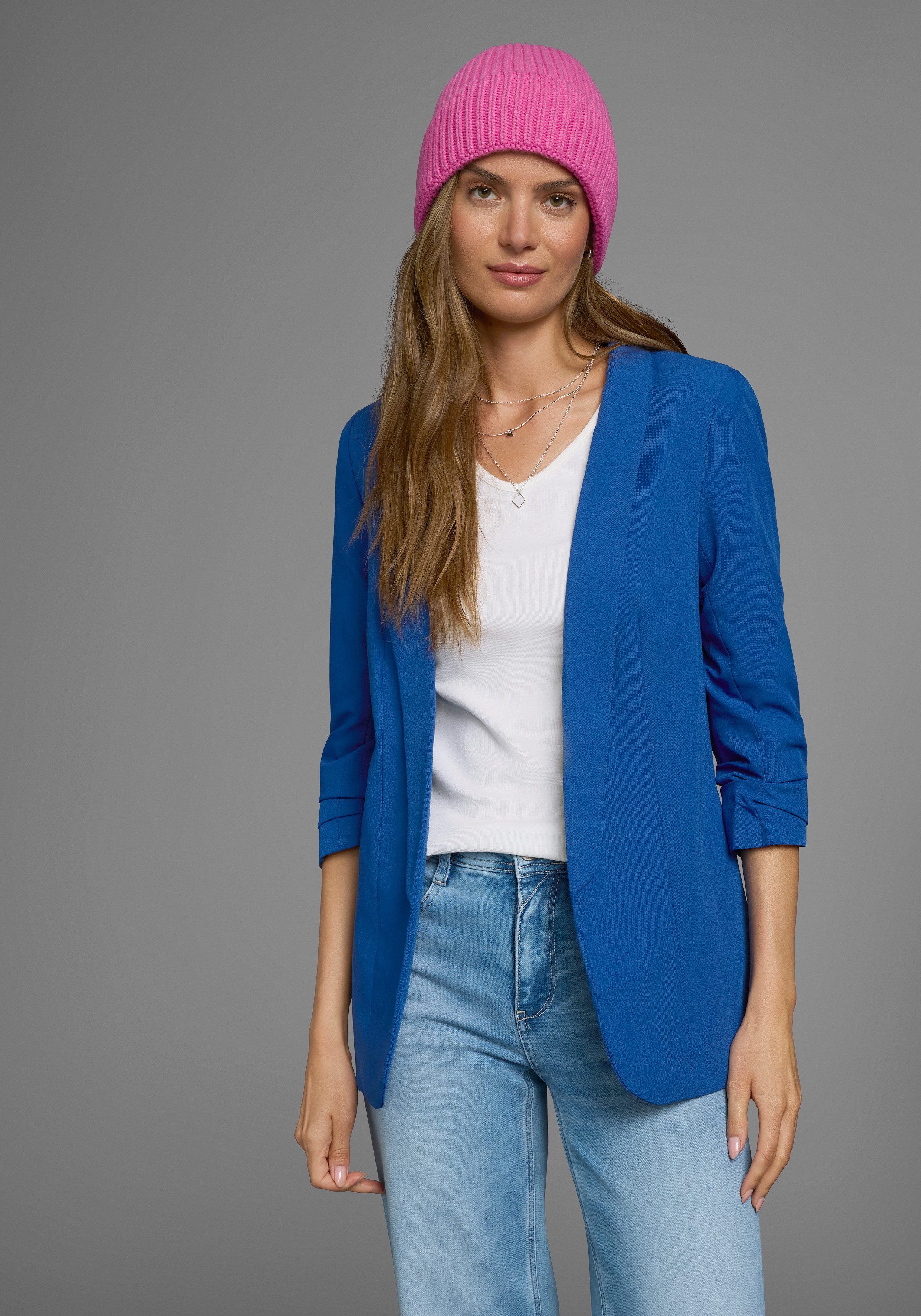 Flashlights Shirt met V-hals effen, v-hals, basic stijl, van katoen, in 2-pack (2-delig, Set van 2)