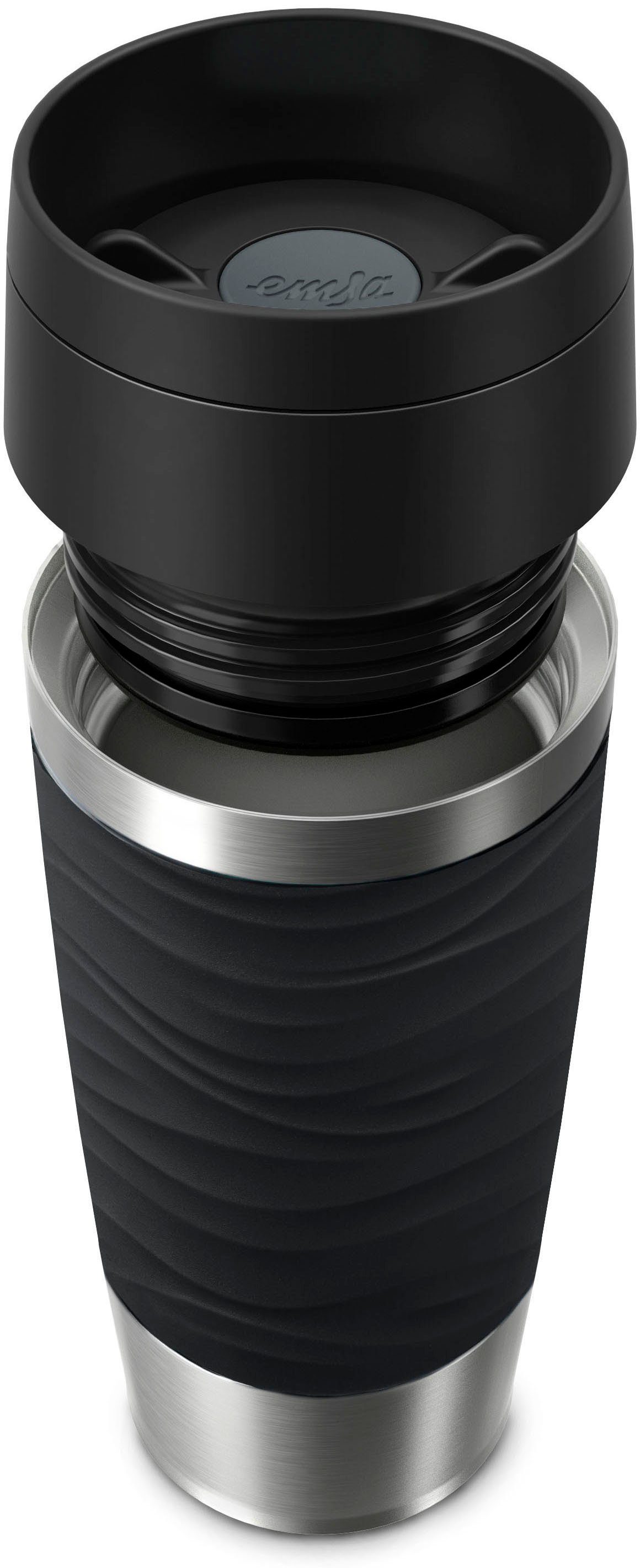 Emsa Thermosbeker Travel Mug Classic Wave 100% dicht, vaatwasserbestendig, 360° drinkopening