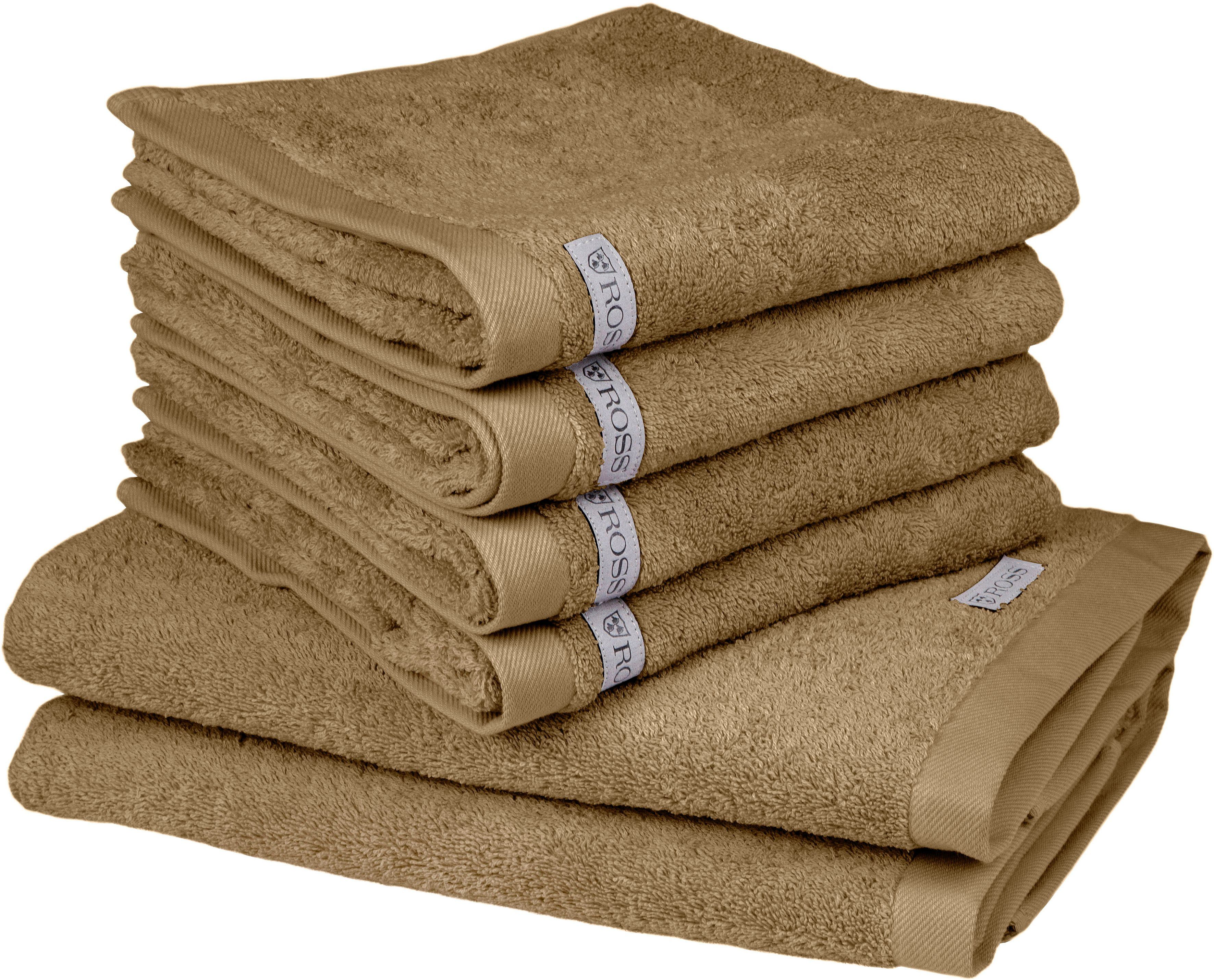 ROSS Handdoekenset Sinfonie bevat: handdoeken en badhanddoeken (set, 6-delig) handdoeken bruin