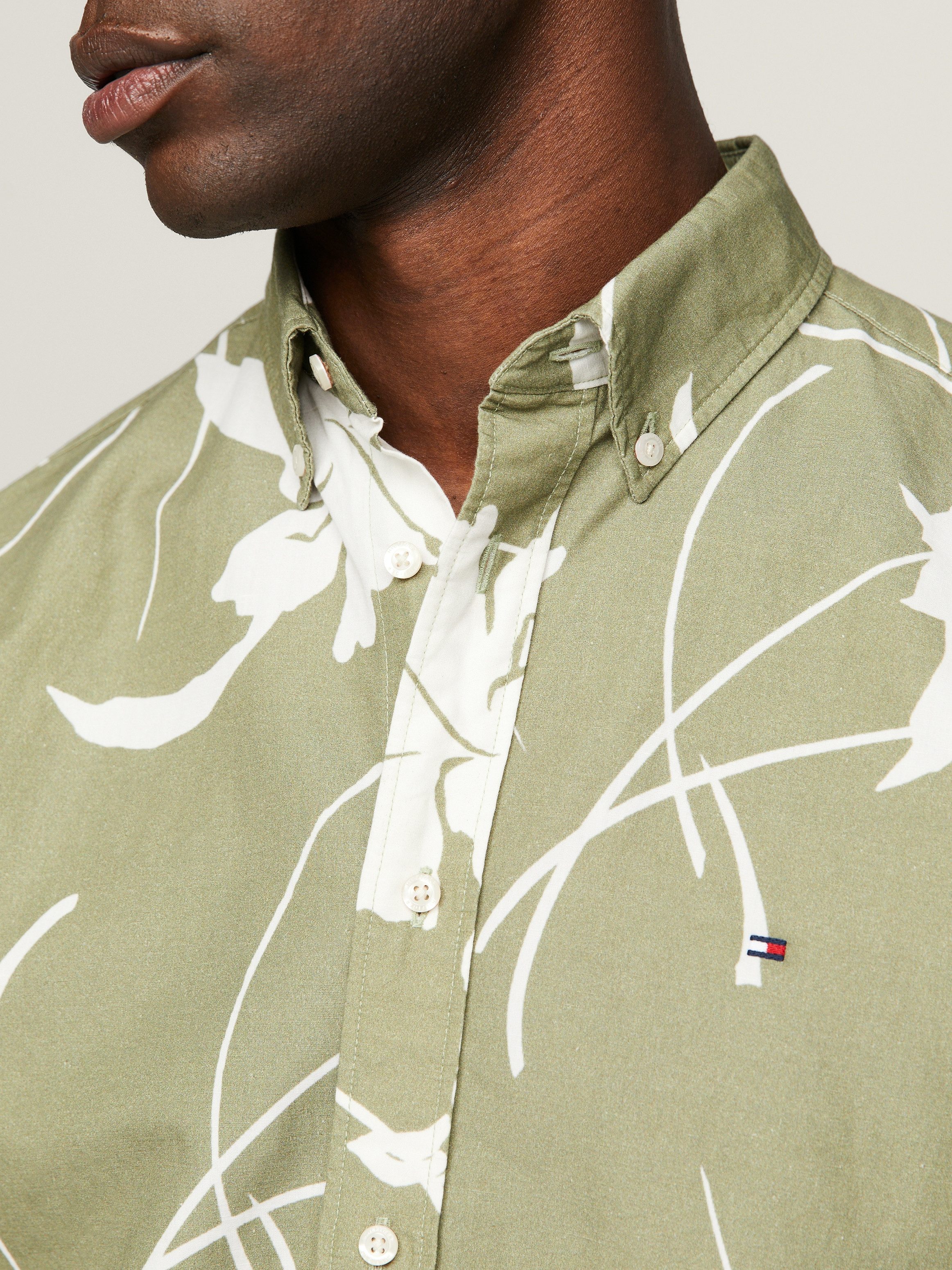 Tommy Hilfiger Overhemd met korte mouwen LARGE TROPICAL PRT SHIRT