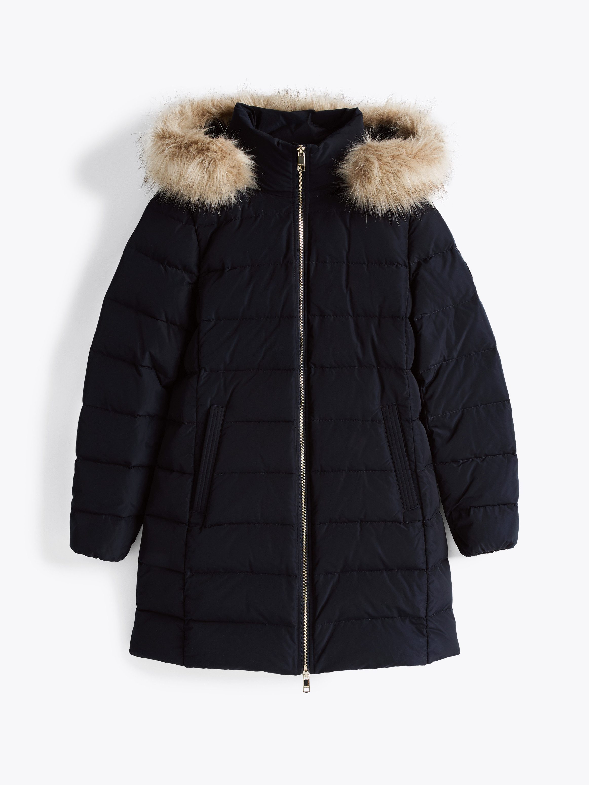 Tommy Hilfiger Gewatteerde jas HERITAGE DOWN TYRA COAT WITH FUR