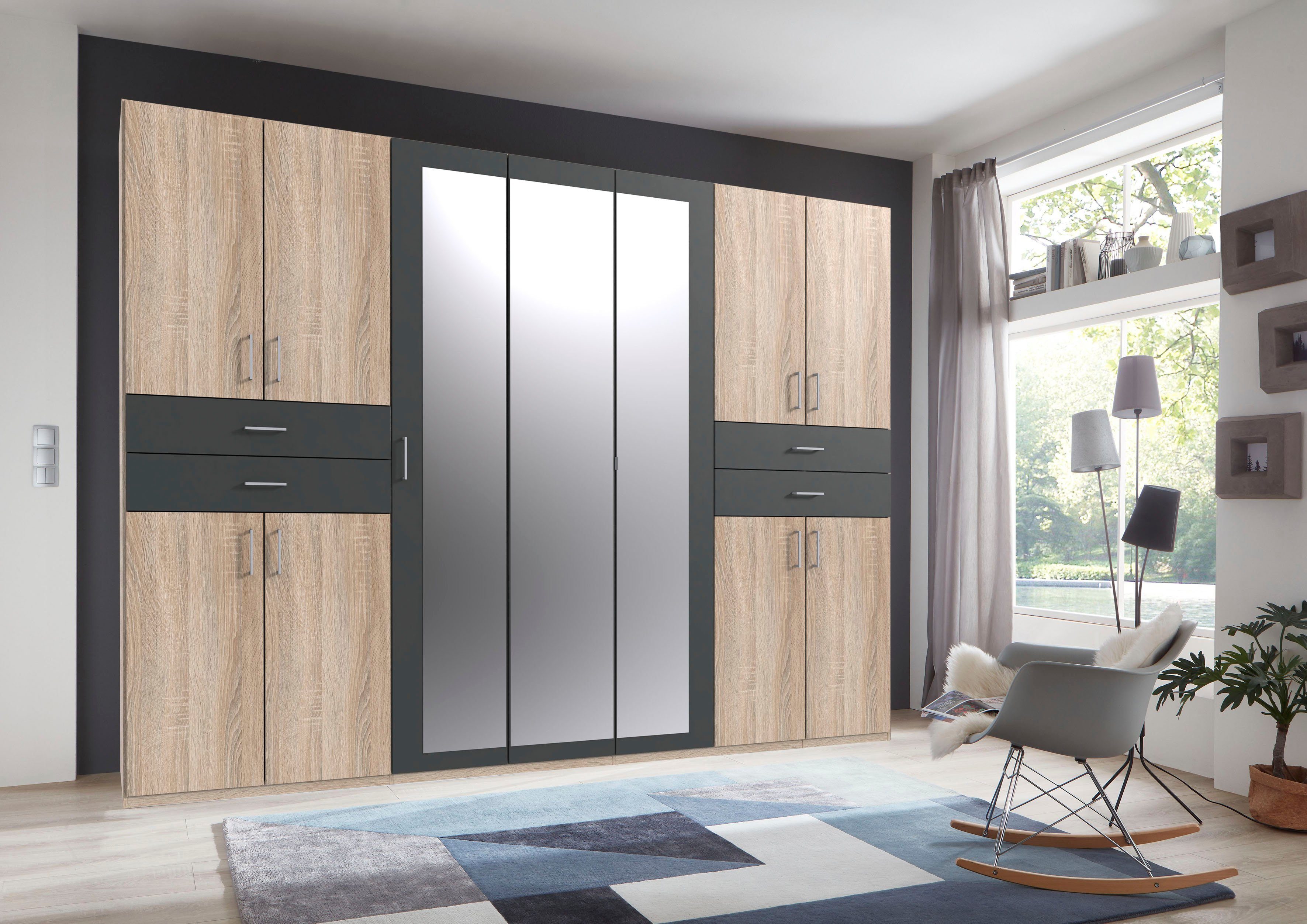 Wimex Kledingkast Taiga kledingkast met spiegel OTTOs Choice besteller met lades op comfortabele hoogte, garderobe slaapkamerkast