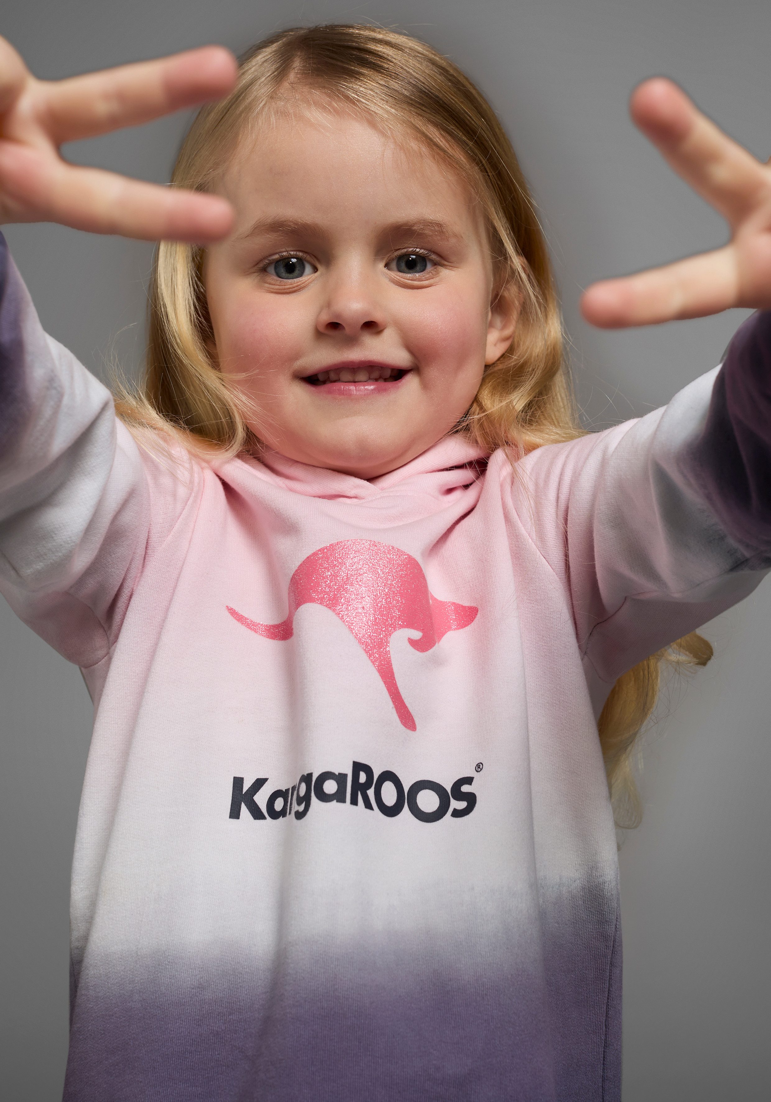 KangaROOS Sweatjurk Voor kleine meisjes tot halverwege de bovenbenen, casual look, van sweatstof