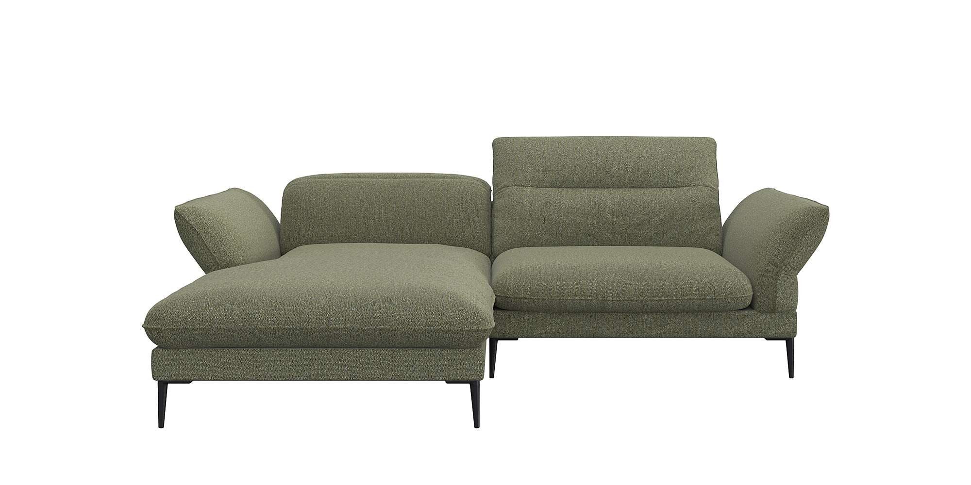 FLEXLUX Hoekbank Salino, functionele bank met recamiere, relaxbank, hoekbank Bank met arm- en hoofdeinde verstellingen, koudschuim & staalgolven