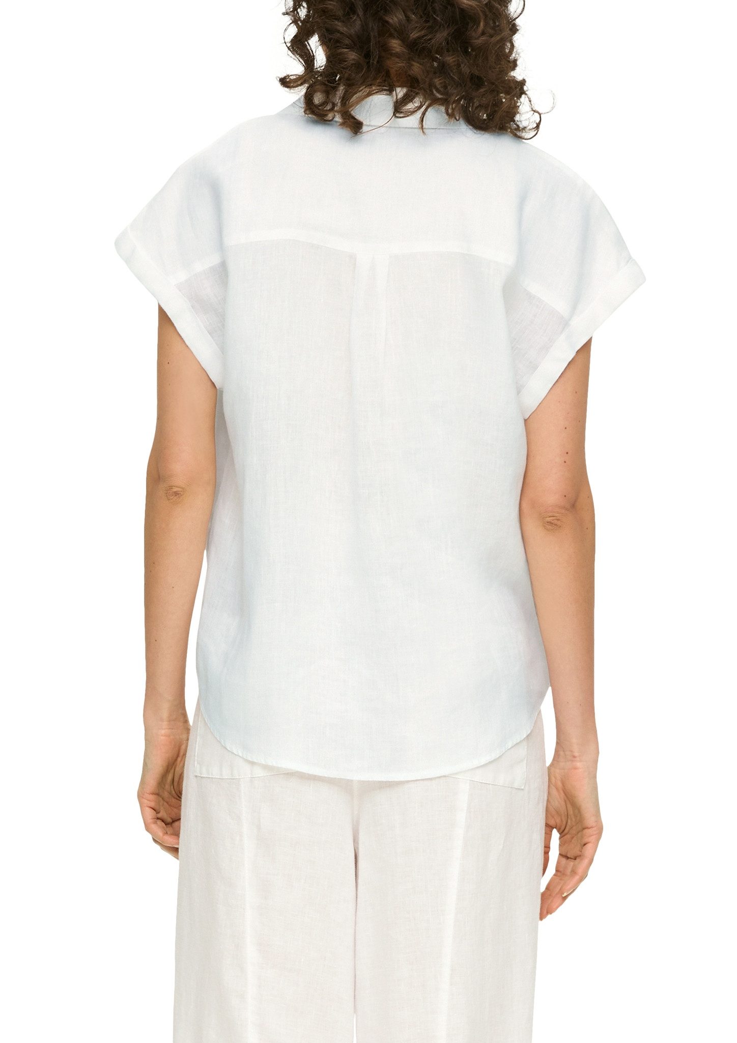 s.Oliver Blouse met korte mouwen van linnen