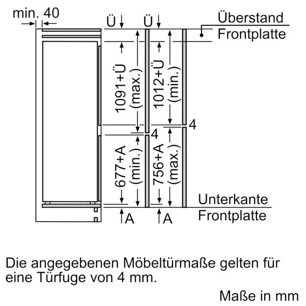 BOSCH Inbouw koel-vriescombinatie KIN86VSE0, 177,2 cm x 54,1 cm
