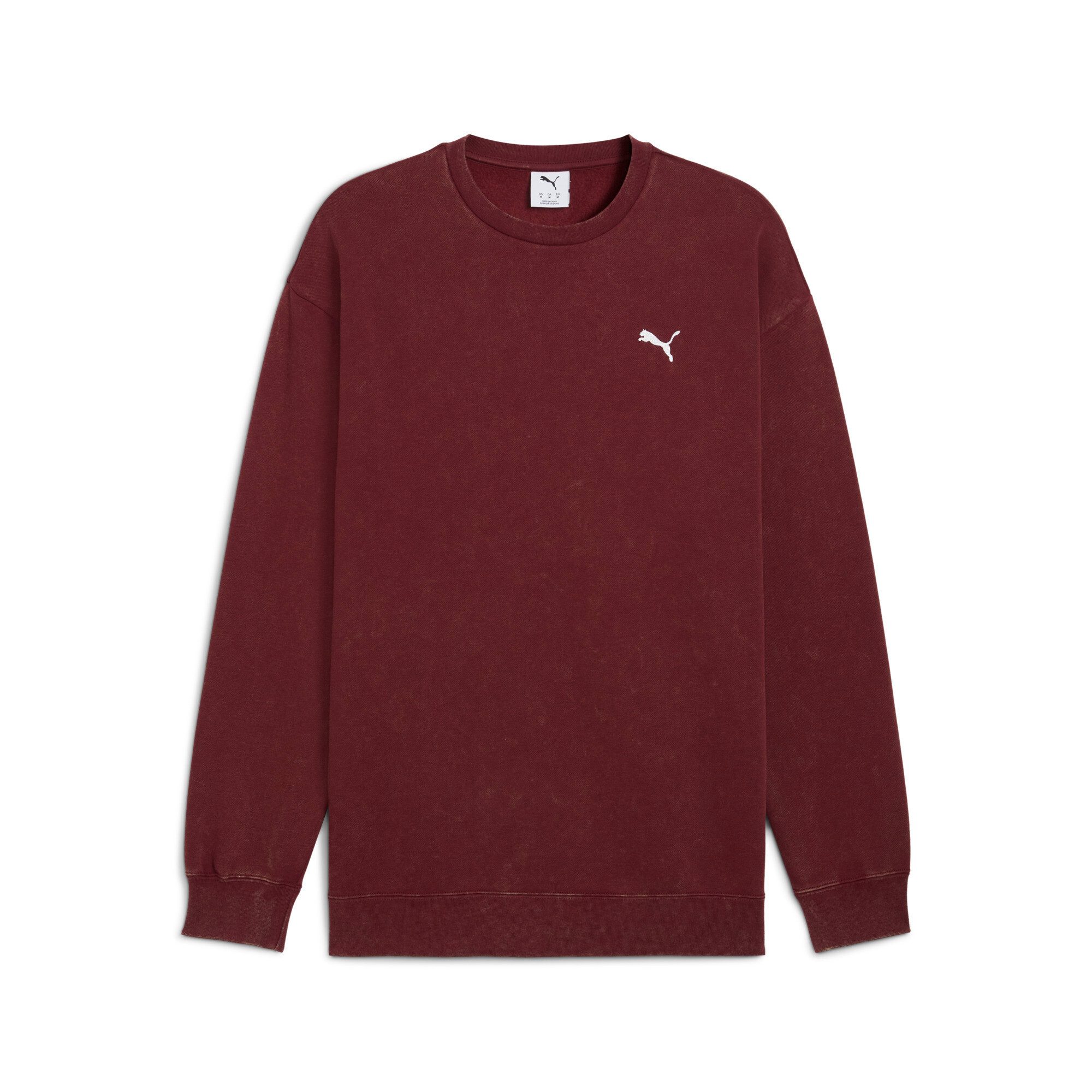 PUMA Shirt met lange mouwen ESS ELEVATED RELAXED WASH CREW FL