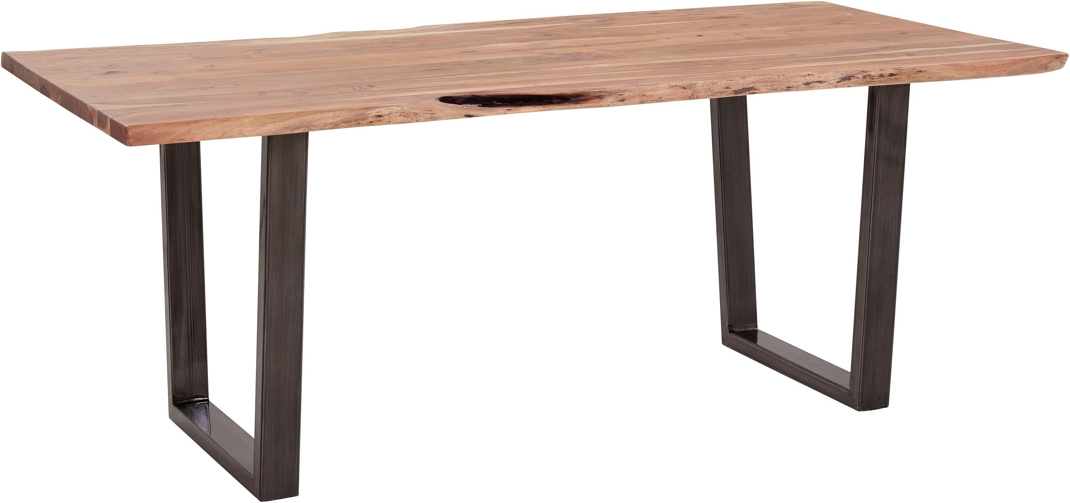 MCA living Eettafel CALABRIA Massief hout in boomstam-look