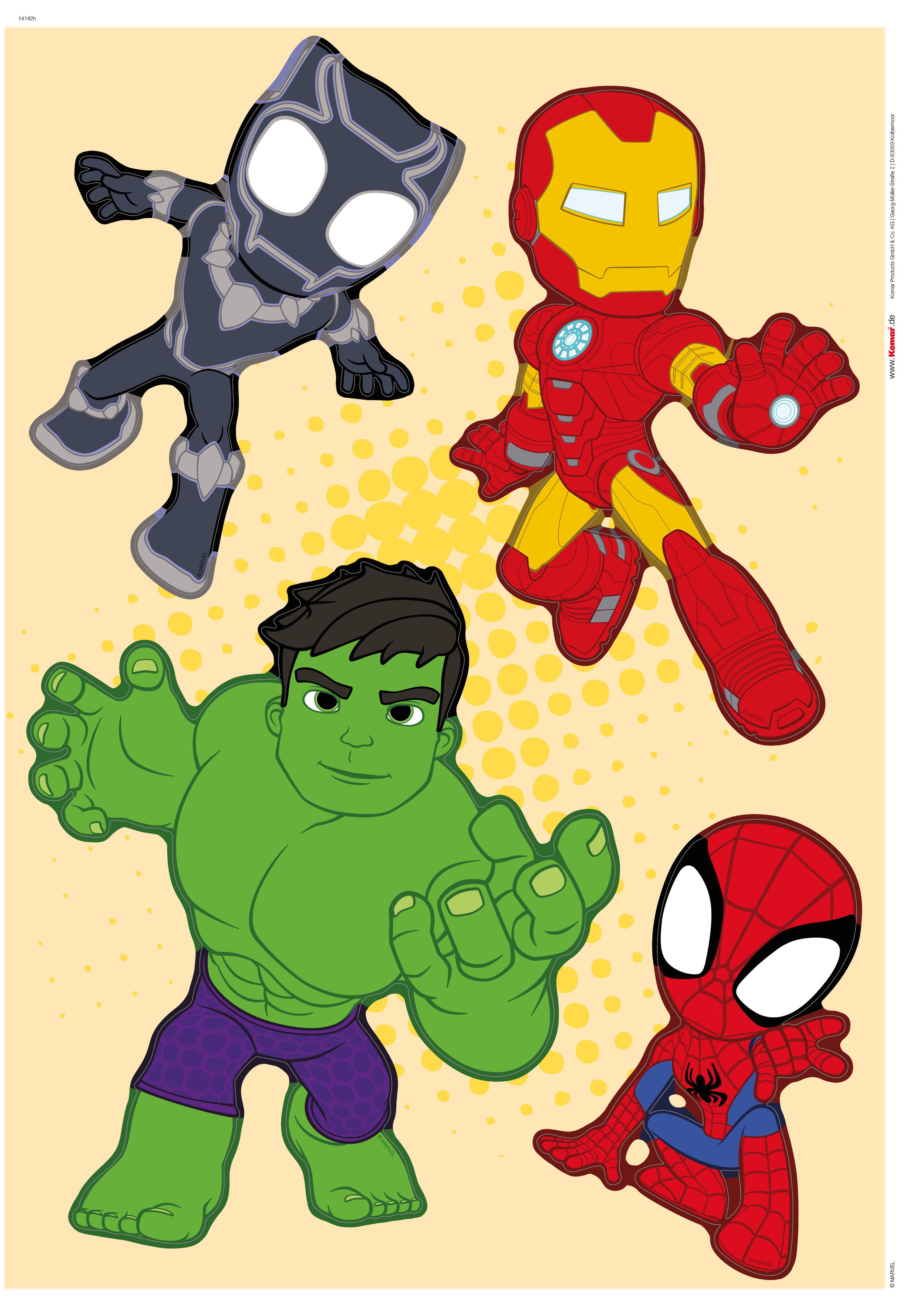 Komar Wandfolie Spidey and His Amazing Friends Power Group - afm. 50 x 70 cm (4-delig)