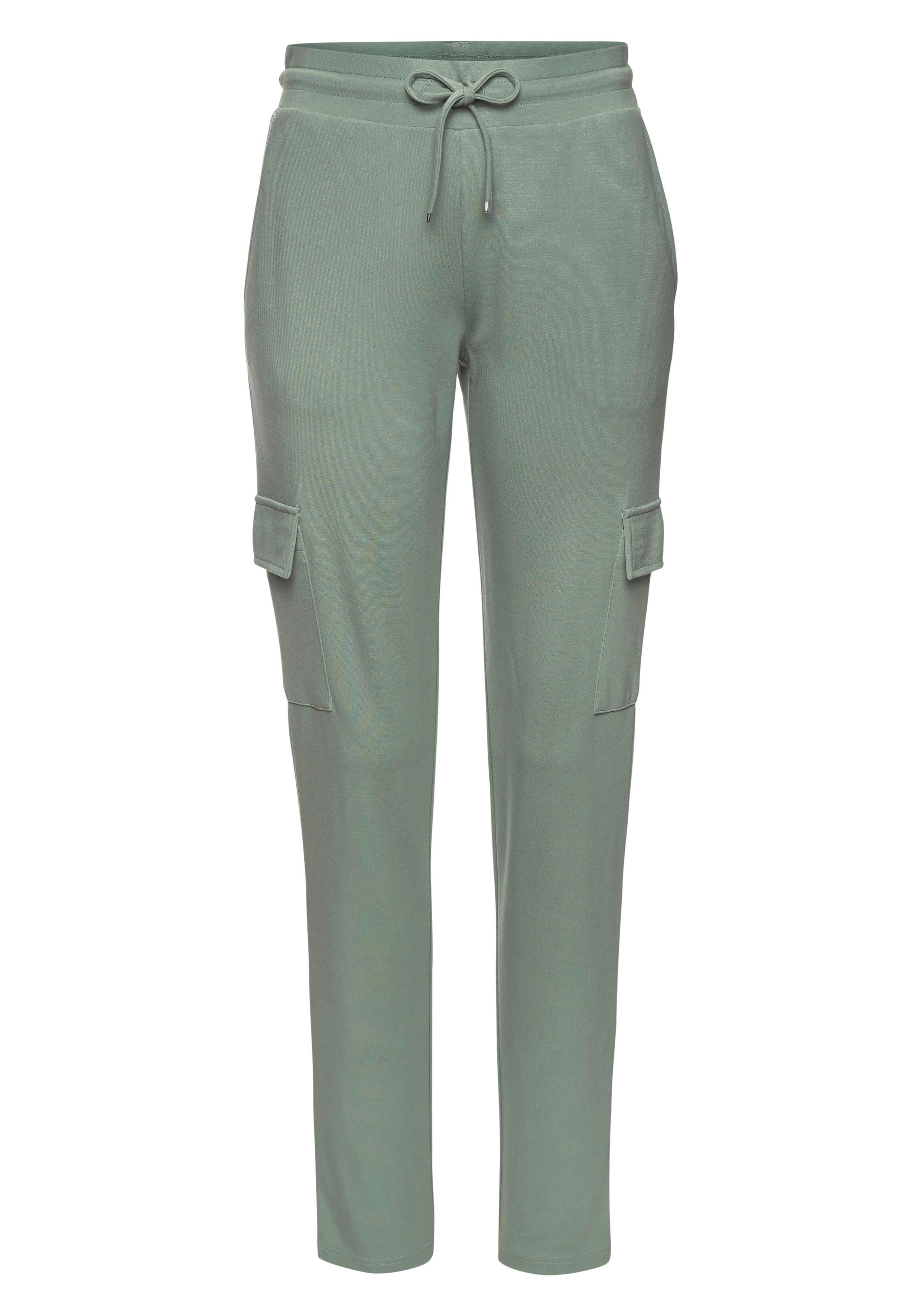 Lascana Cargobroek in zacht vloeiend materiaal loungewear