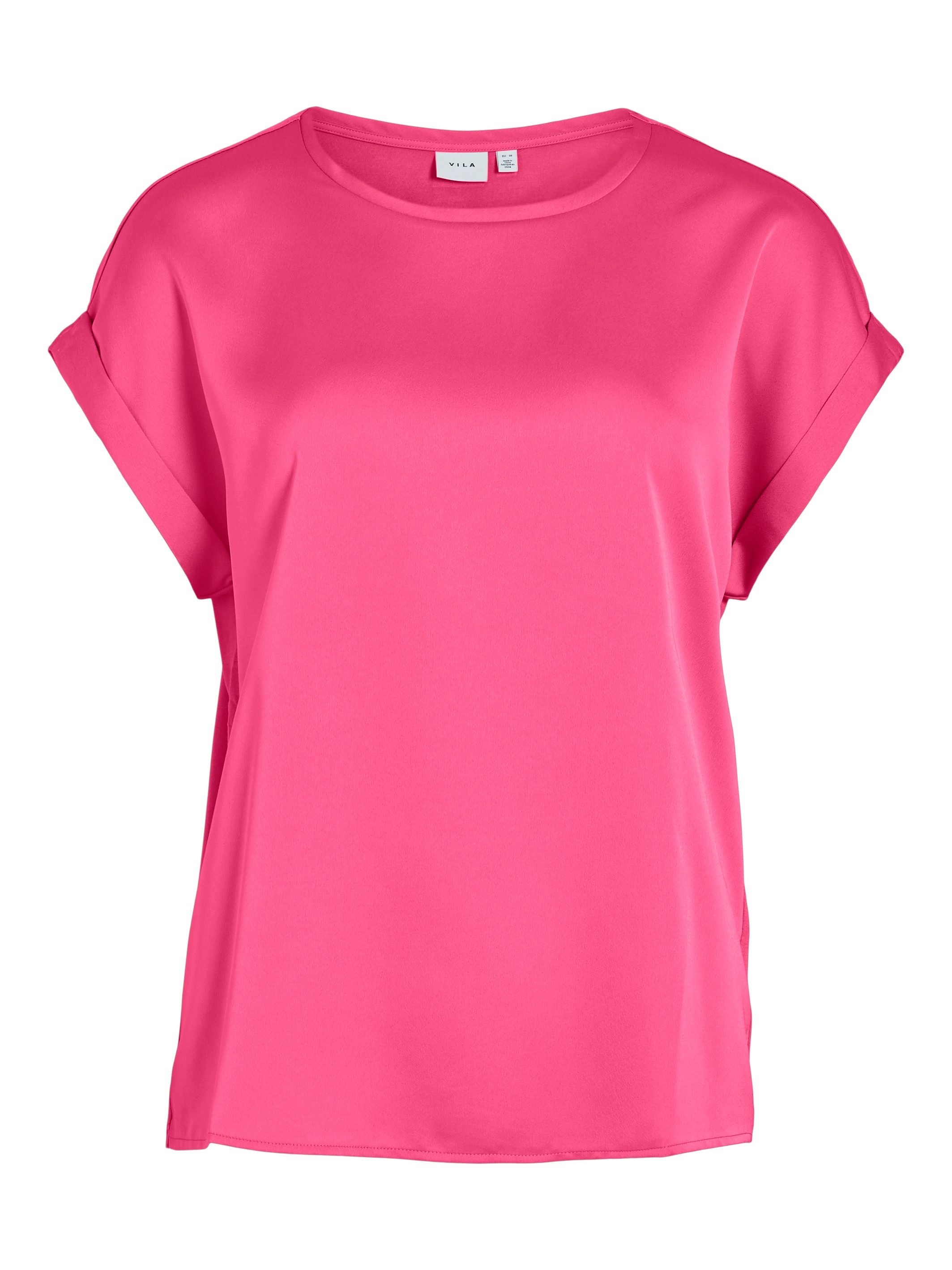 Vila Shirt met korte mouwen VIELLETTE S/S SATIN TOP - NOOS