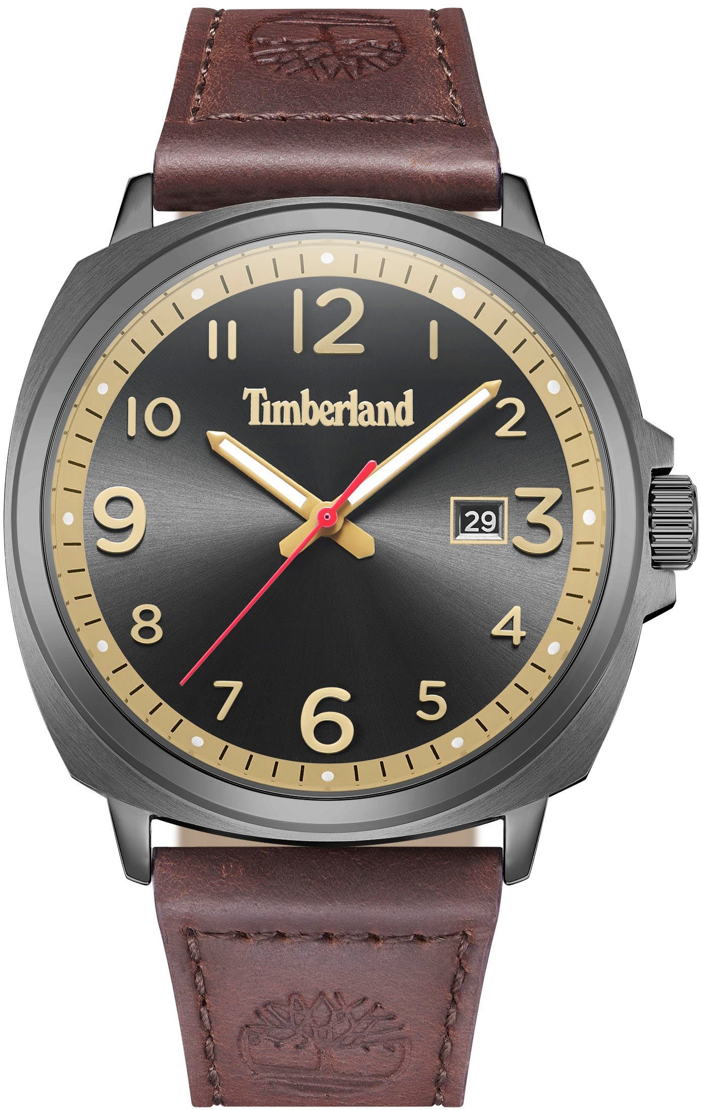 Timberland Kwartshorloge ACTWELL, TDWGB0028602 Armbanduhr, herenhorloge, datum, leren band