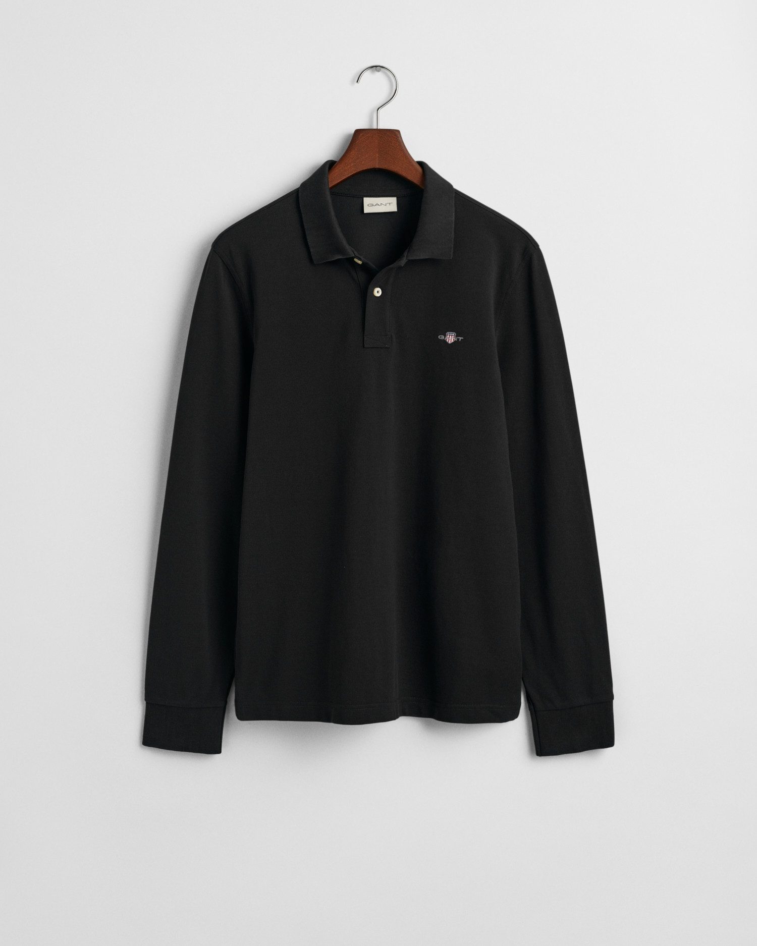Gant Poloshirt REG SHIELD LS PIQUE RUGGER met logoborduursel op de borst