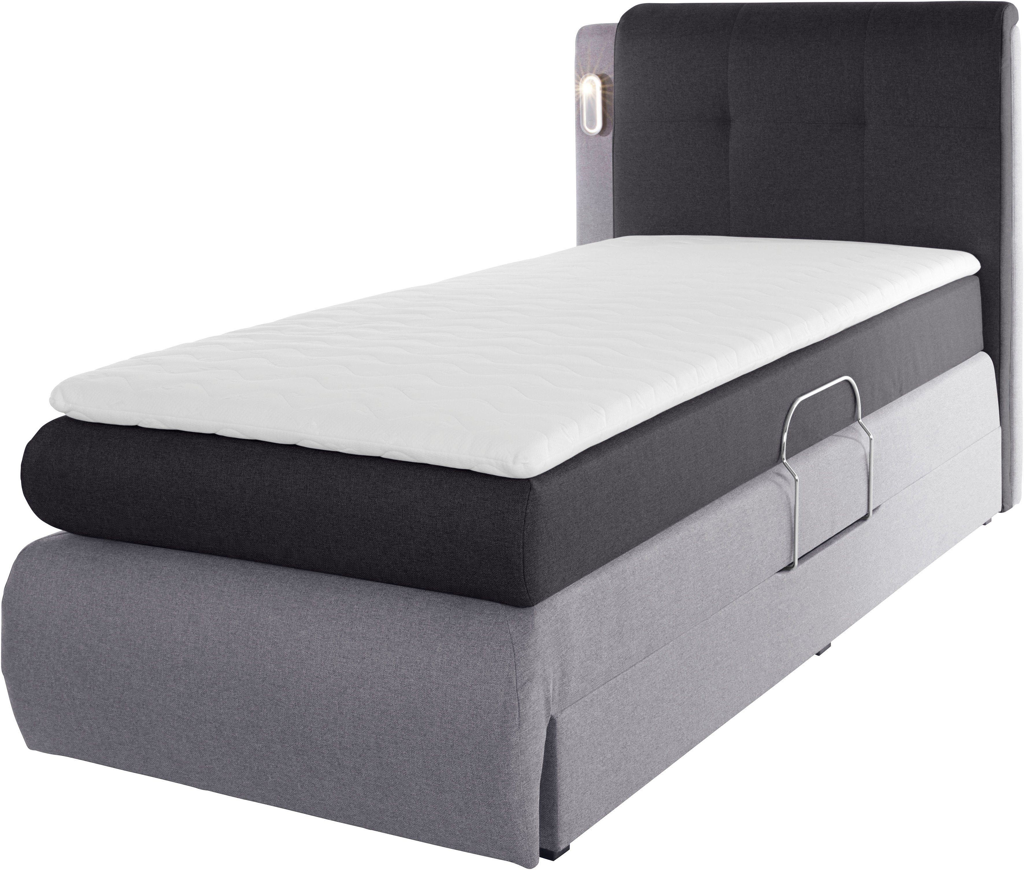 COLLECTION AB Boxspring Borna inclusief bedkist, ledverlichting en topmatras