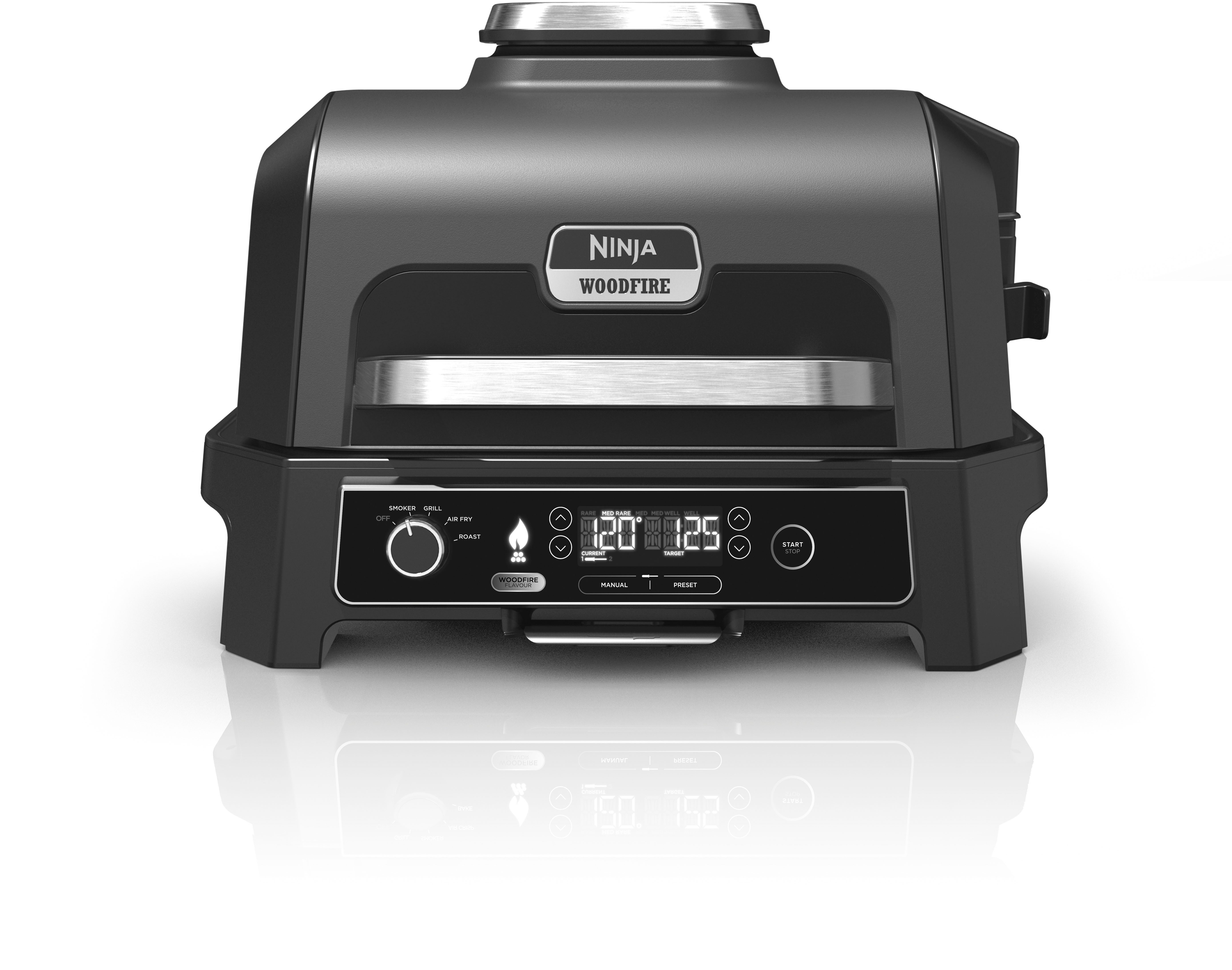 Ninja Woodfire Elektrische BBQ Grill en Smoker 4 Kookfuncties 1700 Watt OG850EU