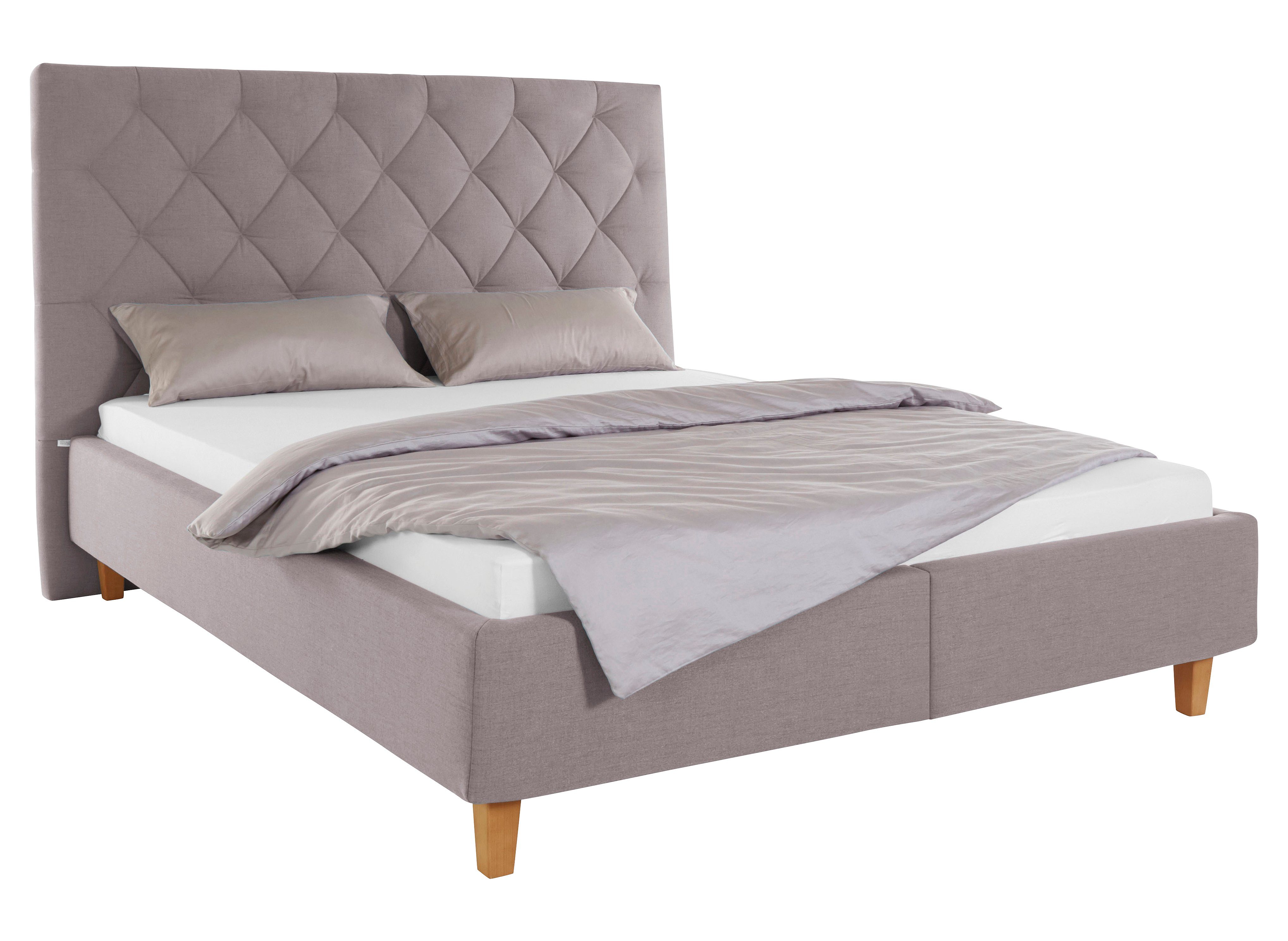 Guido Maria Kretschmer Home&Living Gestoffeerd bed Sunley 140 Kruisstiksel, hoofdbordhoogte 142 cm, zonder of met matras/lattenbodem